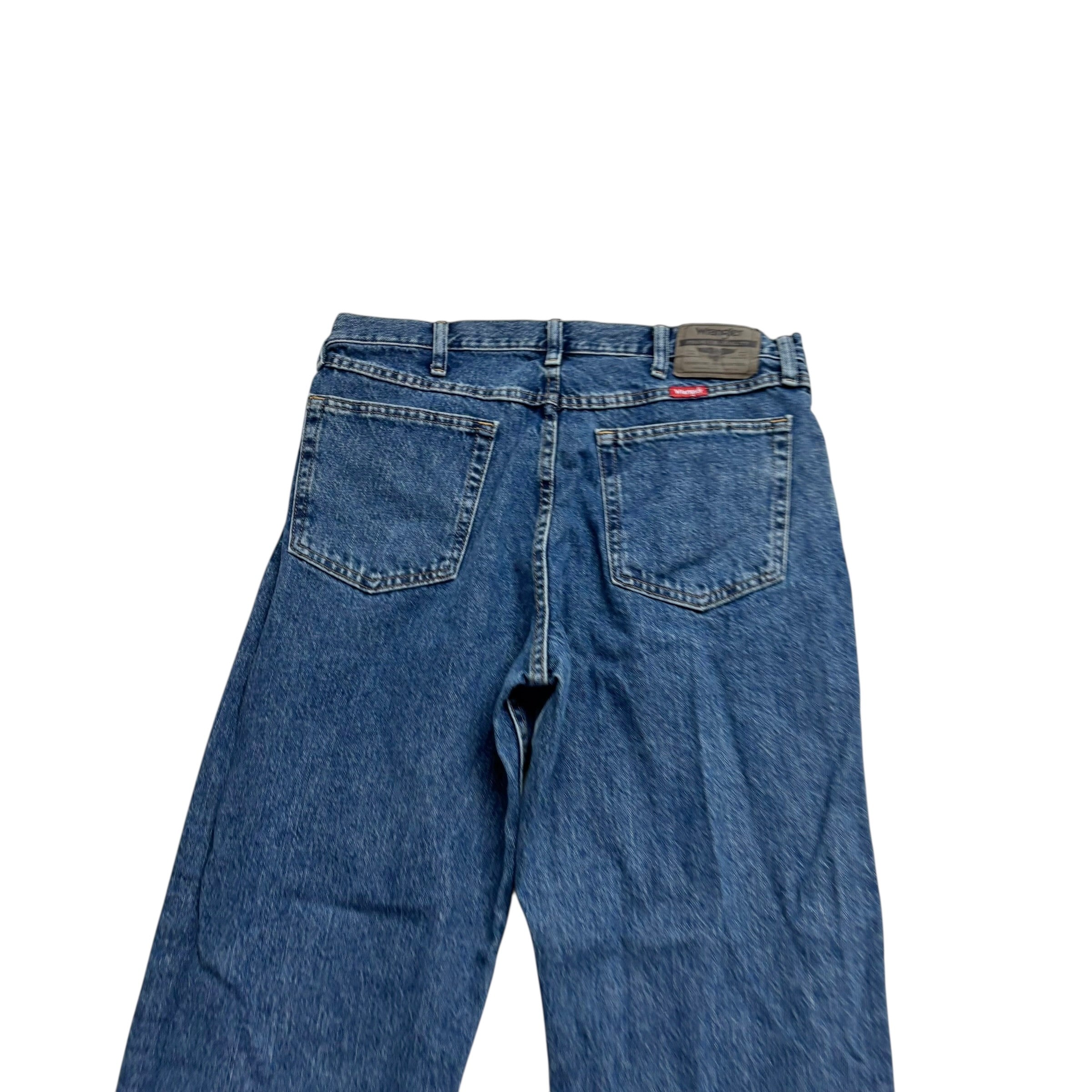 Wrangler Jeans W34 L32 Mens Mid Blue Relaxed Straight Fit Denim (E)