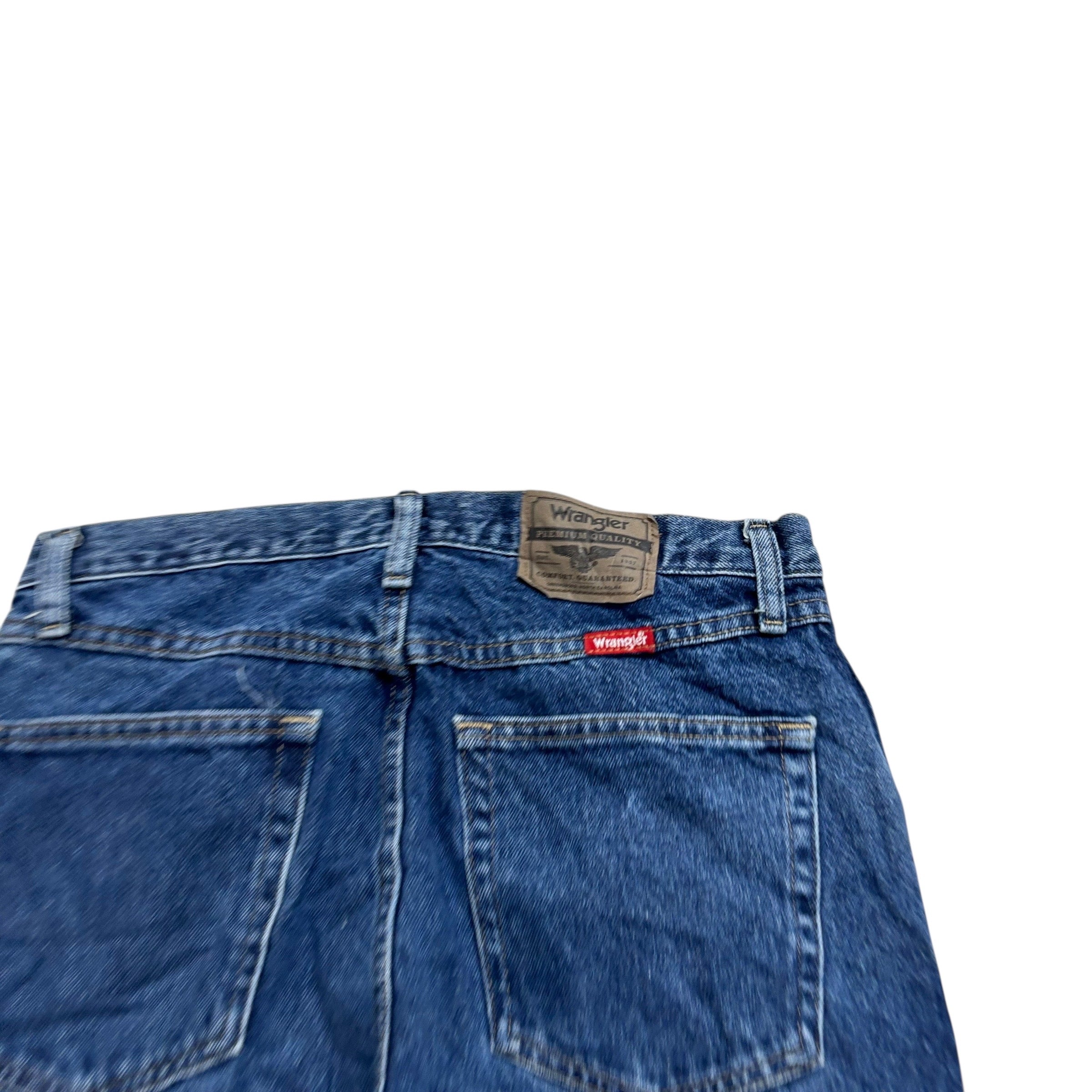 Wrangler Jeans W32 L32 Mens Mid Blue Regular Straight Fit Denim