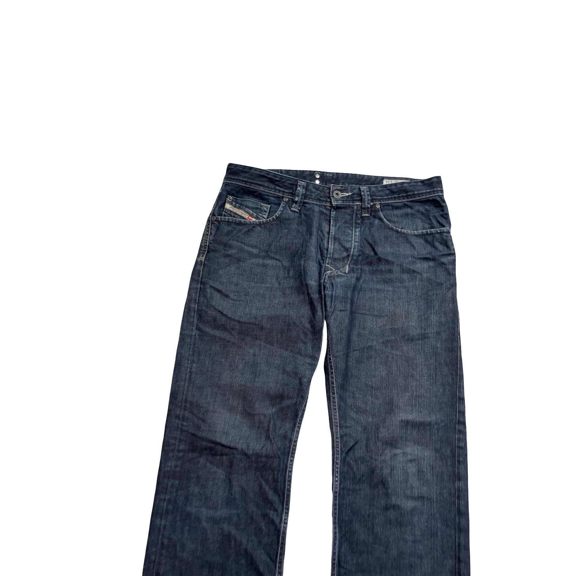 Diesel Larkee Jeans W32 L32 Mens Dark Blue Regular Straight Fit Denim