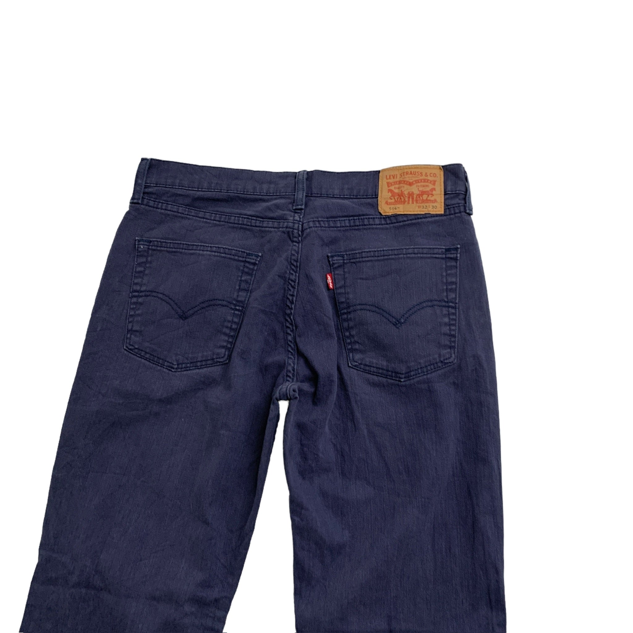 Levis 514 Trousers W32 L30 Mens Blue Regular Straight Fit Stretch Cotton Pants