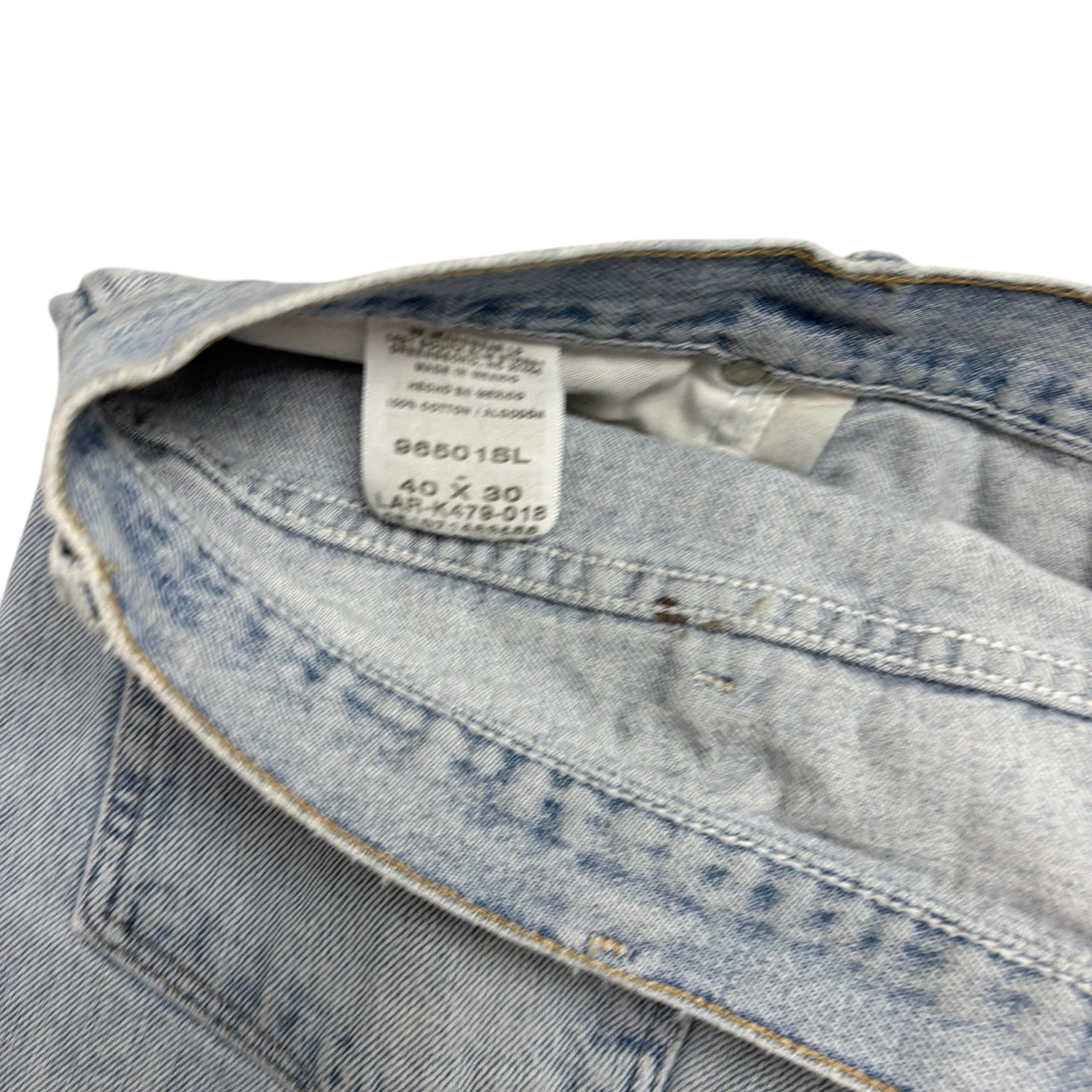 Wrangler Jeans W40 L30 Mens Light Blue Regular Straight Fit Vintage Denim (F)