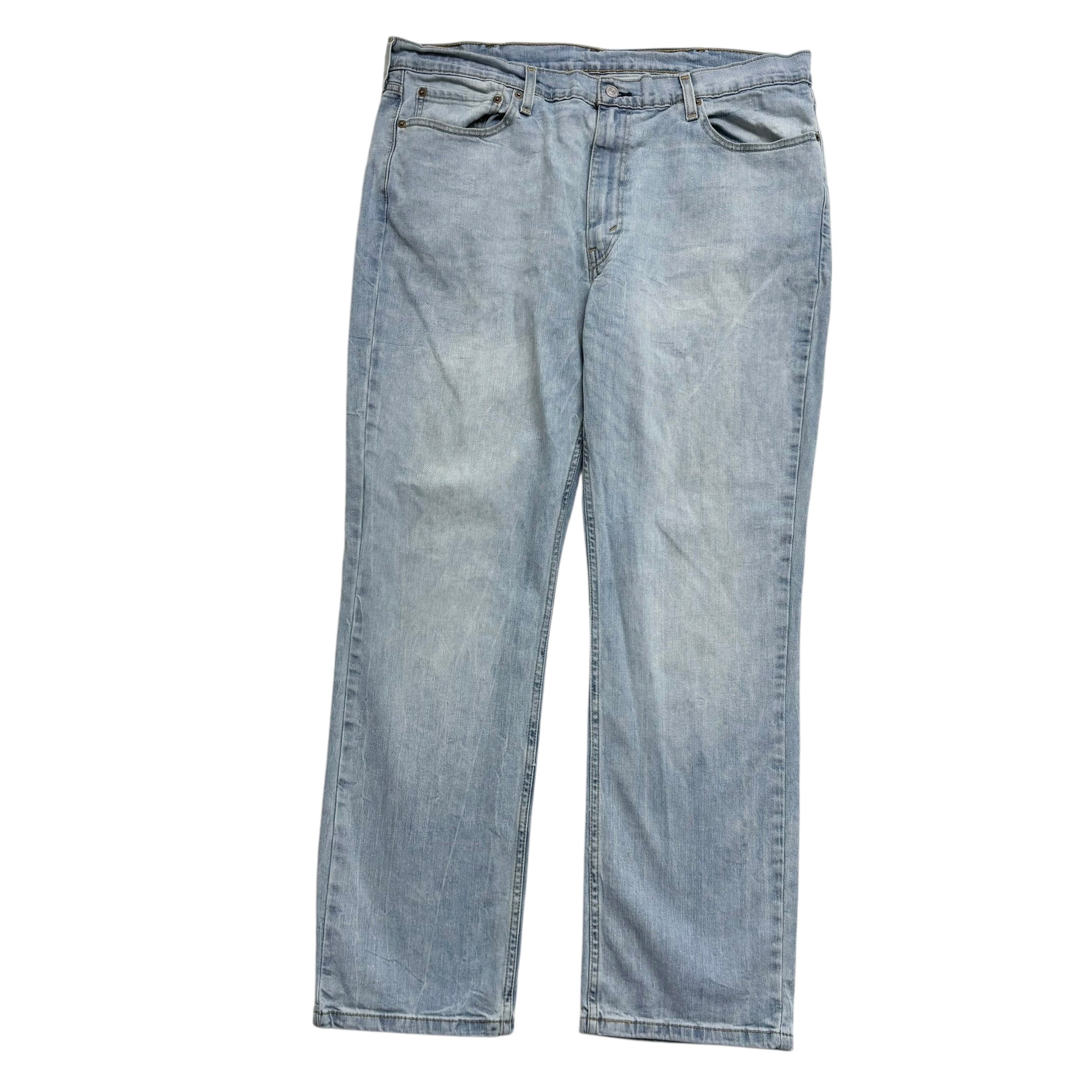 Levis 514 Jeans W40 L32 Mens Light Blue Regular Straight Fit Stretch Denim (E)
