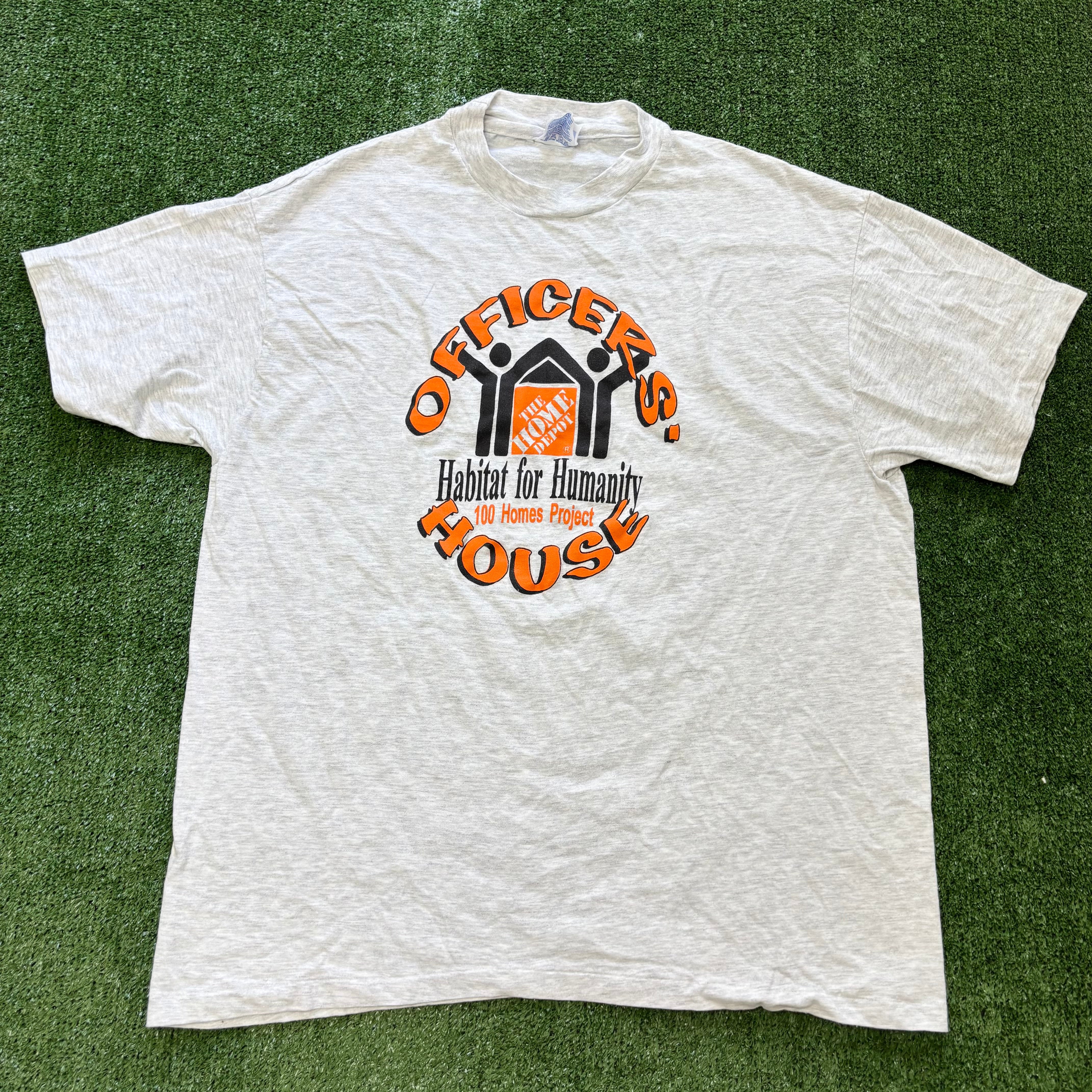 Vintage T Shirt Mens XL Grey Single Stitch Graphic Print 90s USA (E)