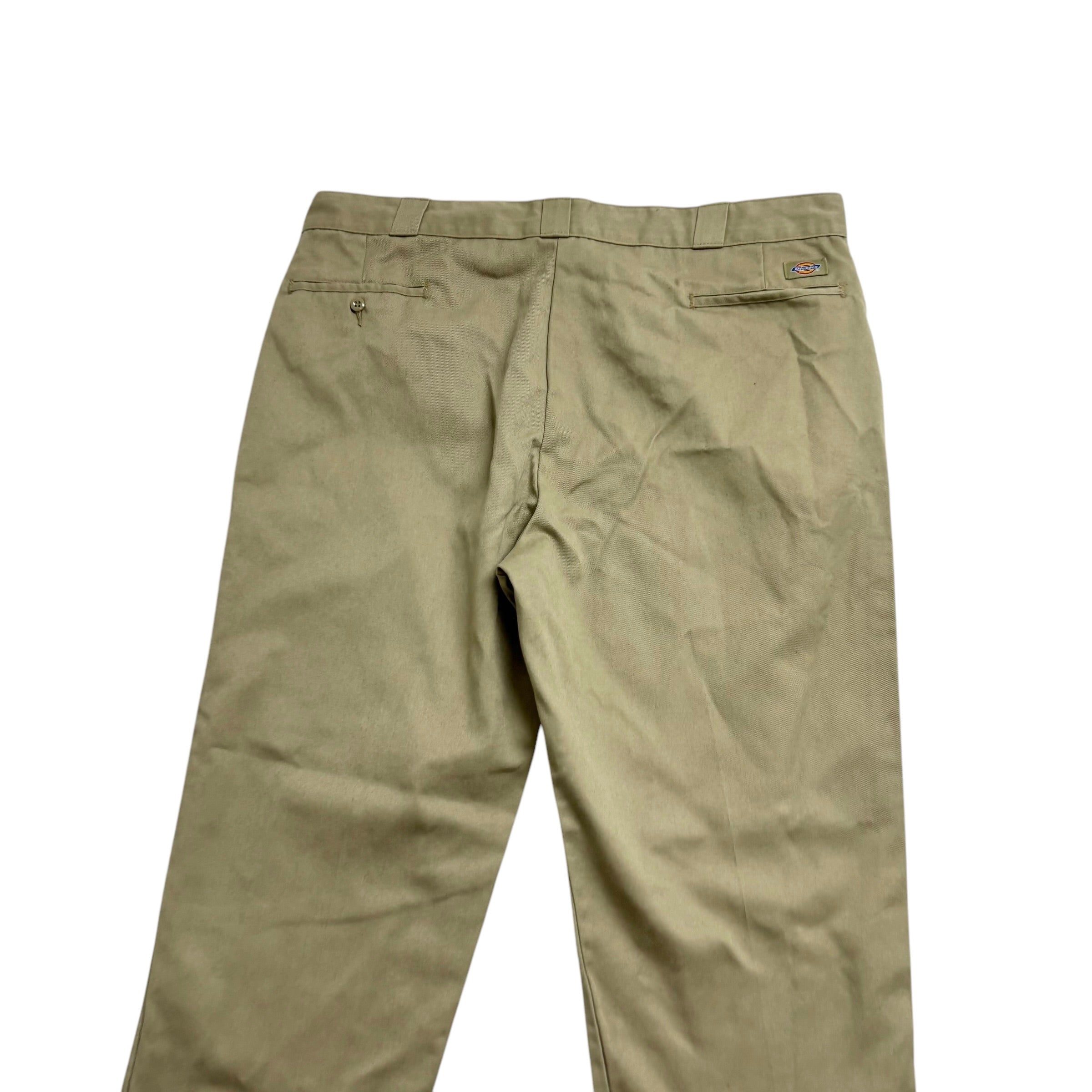Dickies 874 Trousers W42 L32 Mens Beige Desert Sand Pants Original Fit Workwear