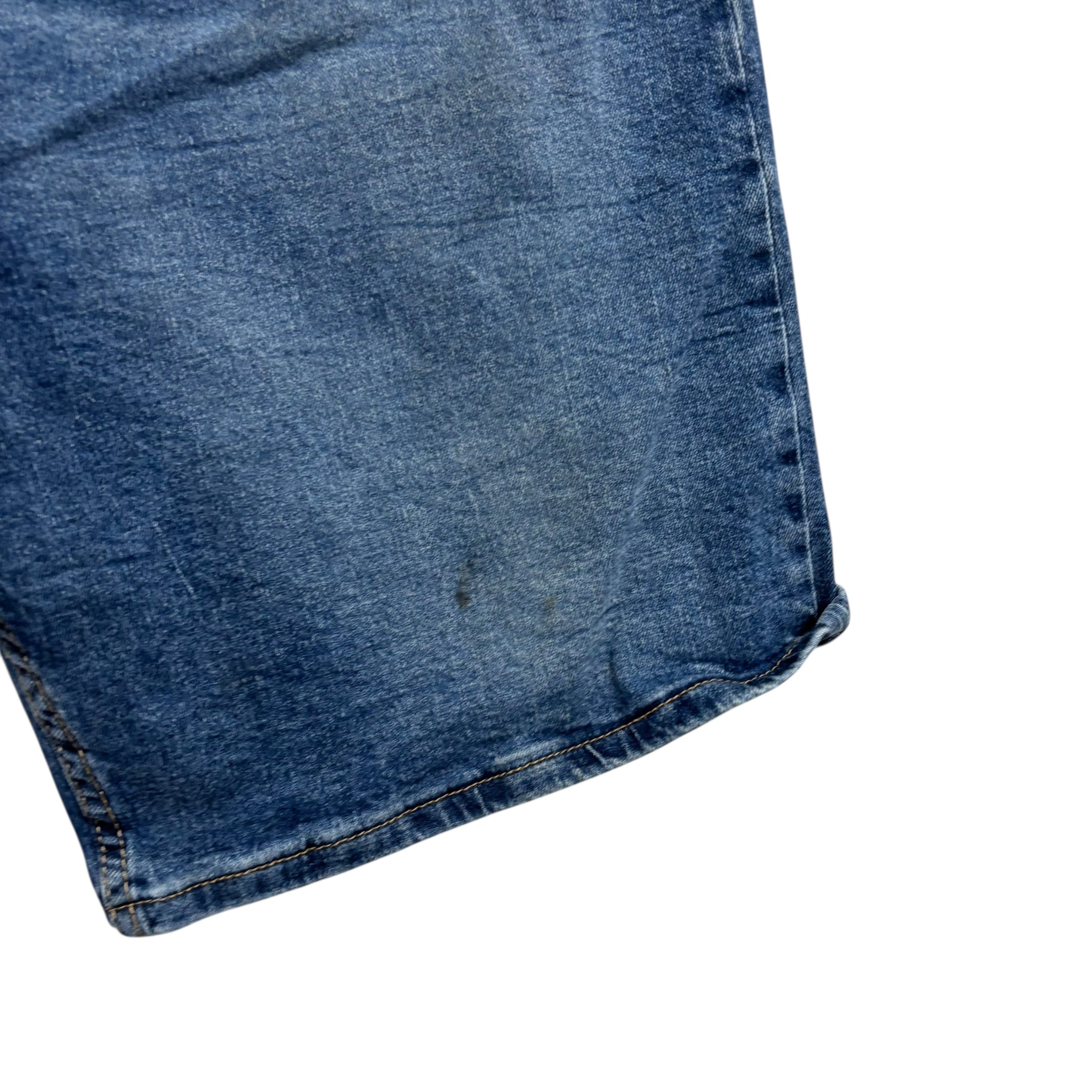 Wrangler Jorts W40 Mens Denim Shorts Mid Blue Regular Fit Stretch
