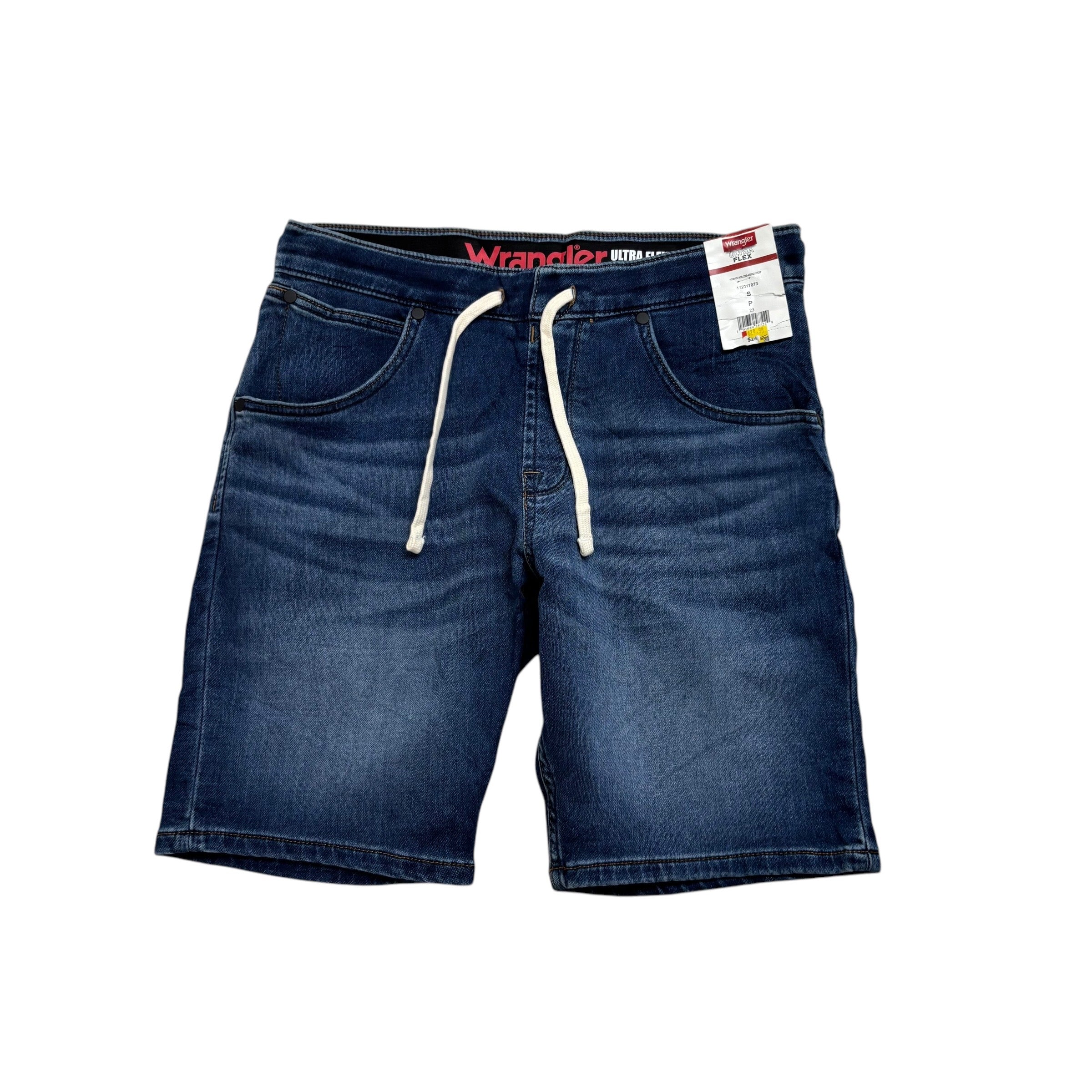 Wrangler Jorts Small W30 Mens Denim Shorts Dark Blue Regular Fit Stretch (E)