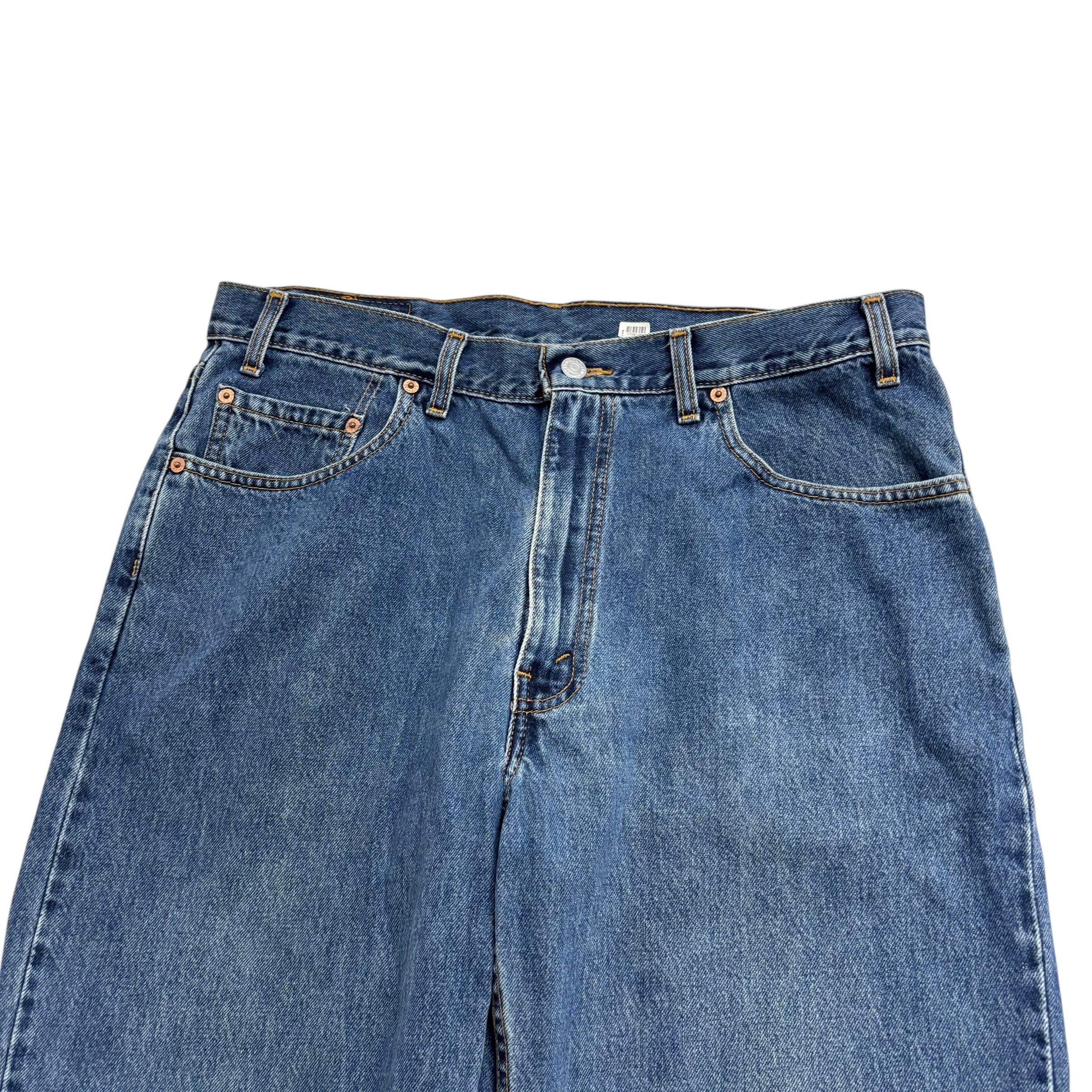 Levis 550 Jeans W36 L30 Mens Mid Blue Relaxed Straight Fit Vintage Denim