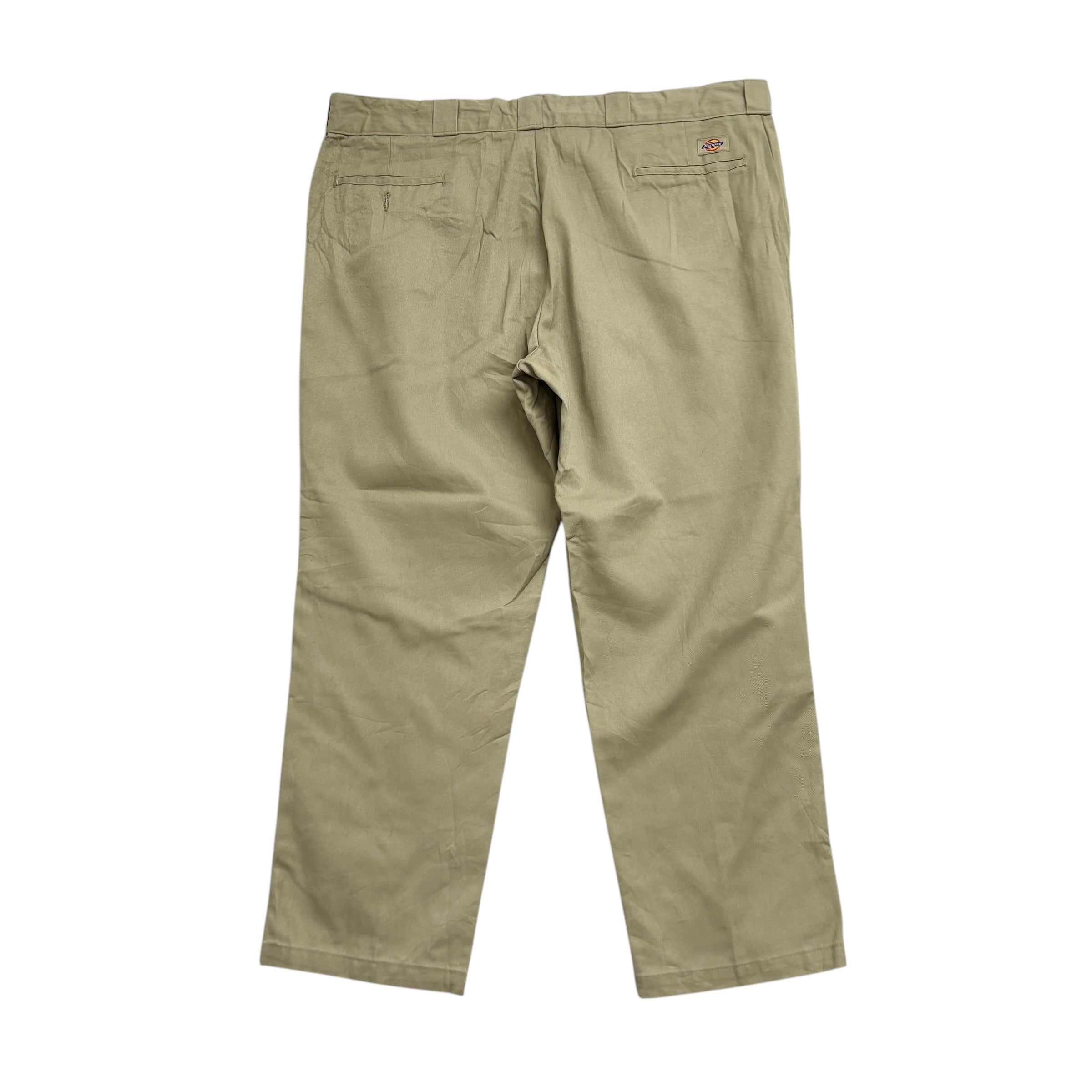 Dickies 874 Trousers W44 L30 Mens Beige Pants Original Straight Fit Workwear