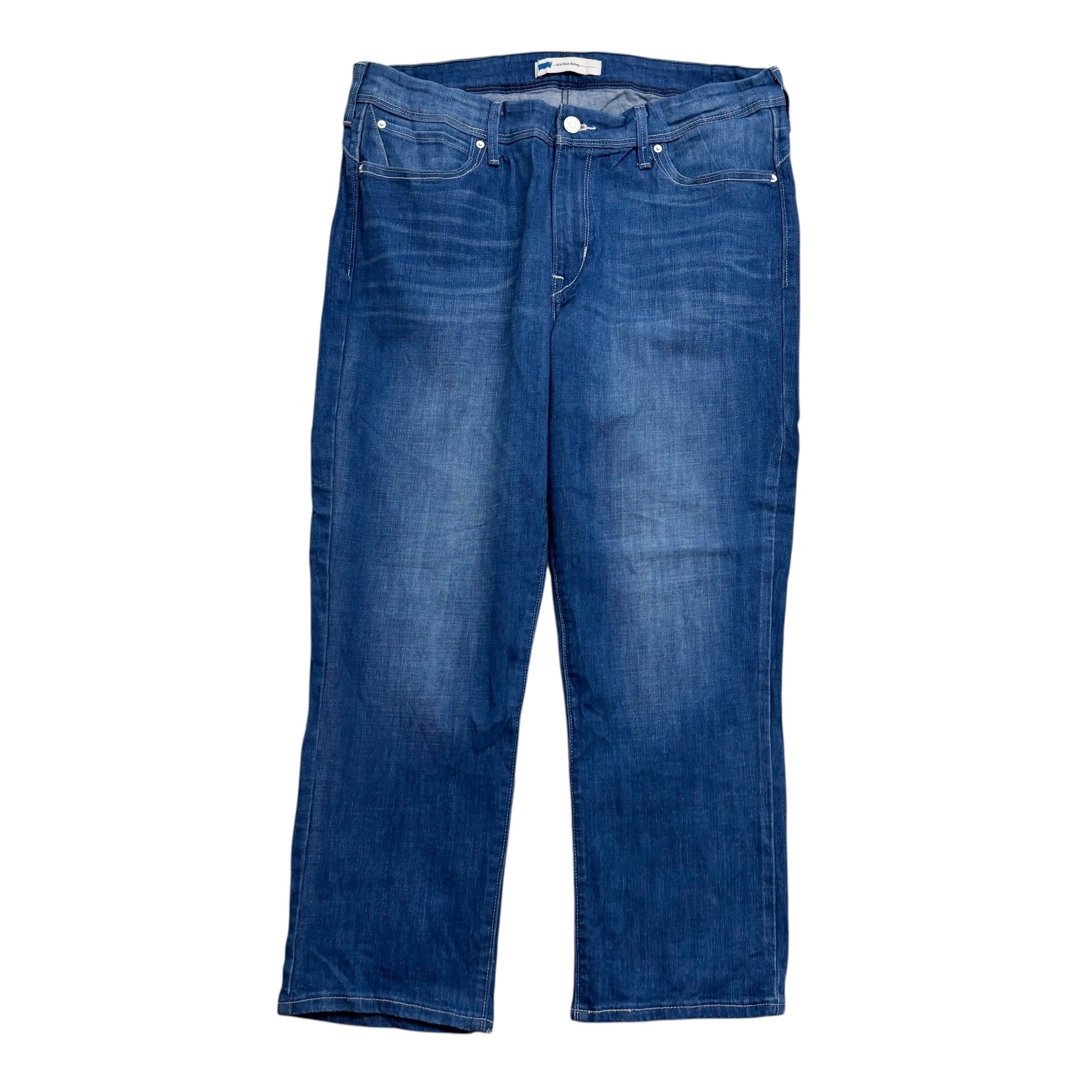 Levis Jeans W33 L25 Womens Mid Rise Skinny Fit Mid Blue Stretch Vintage (E)