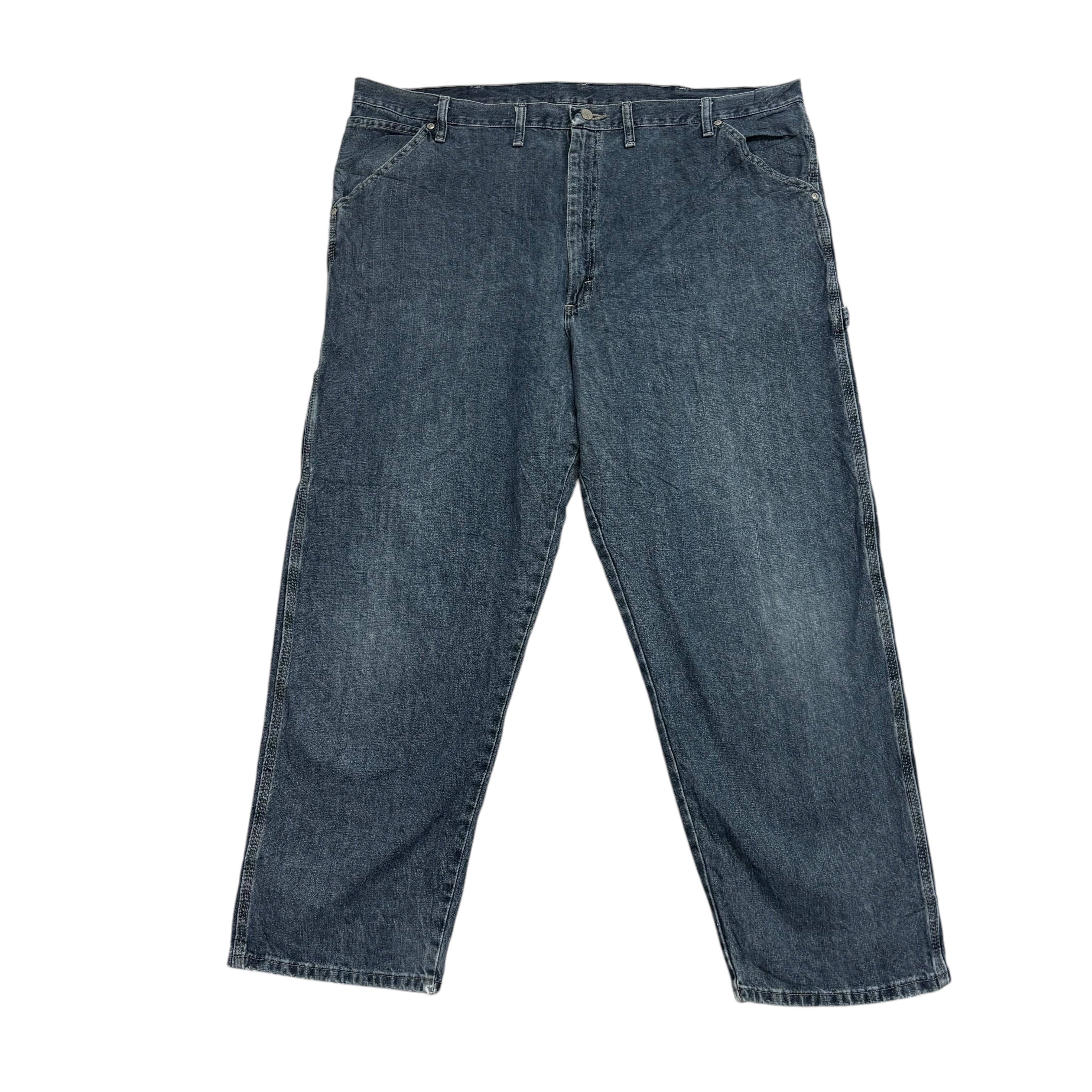 Wrangler Carpenter Jeans W44 L30 Mens Dark Blue Relaxed Straight Fit Denim