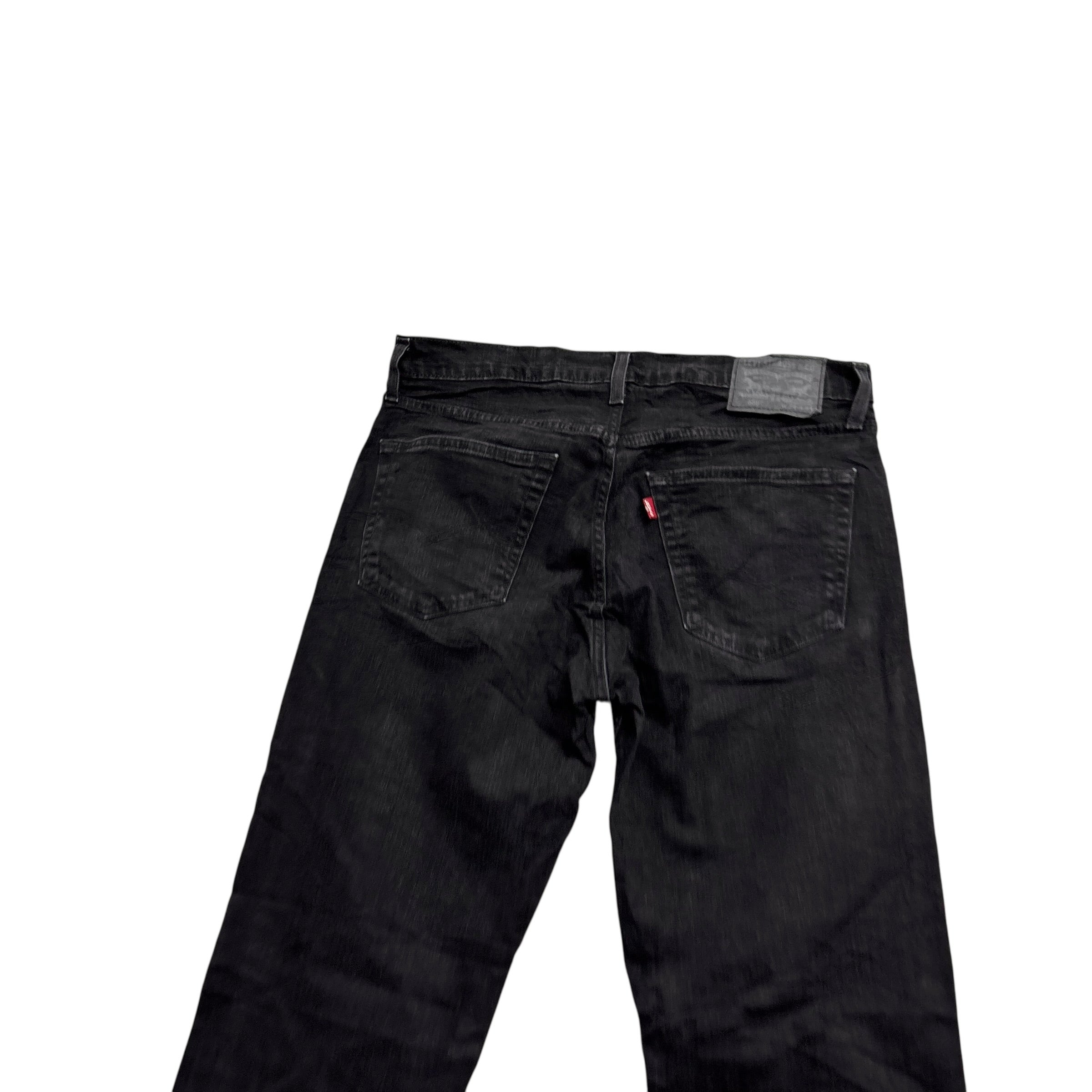 Levis 559 Jeans W34 L34 Mens Black Regular Straight Fit Stretch Denim (E)