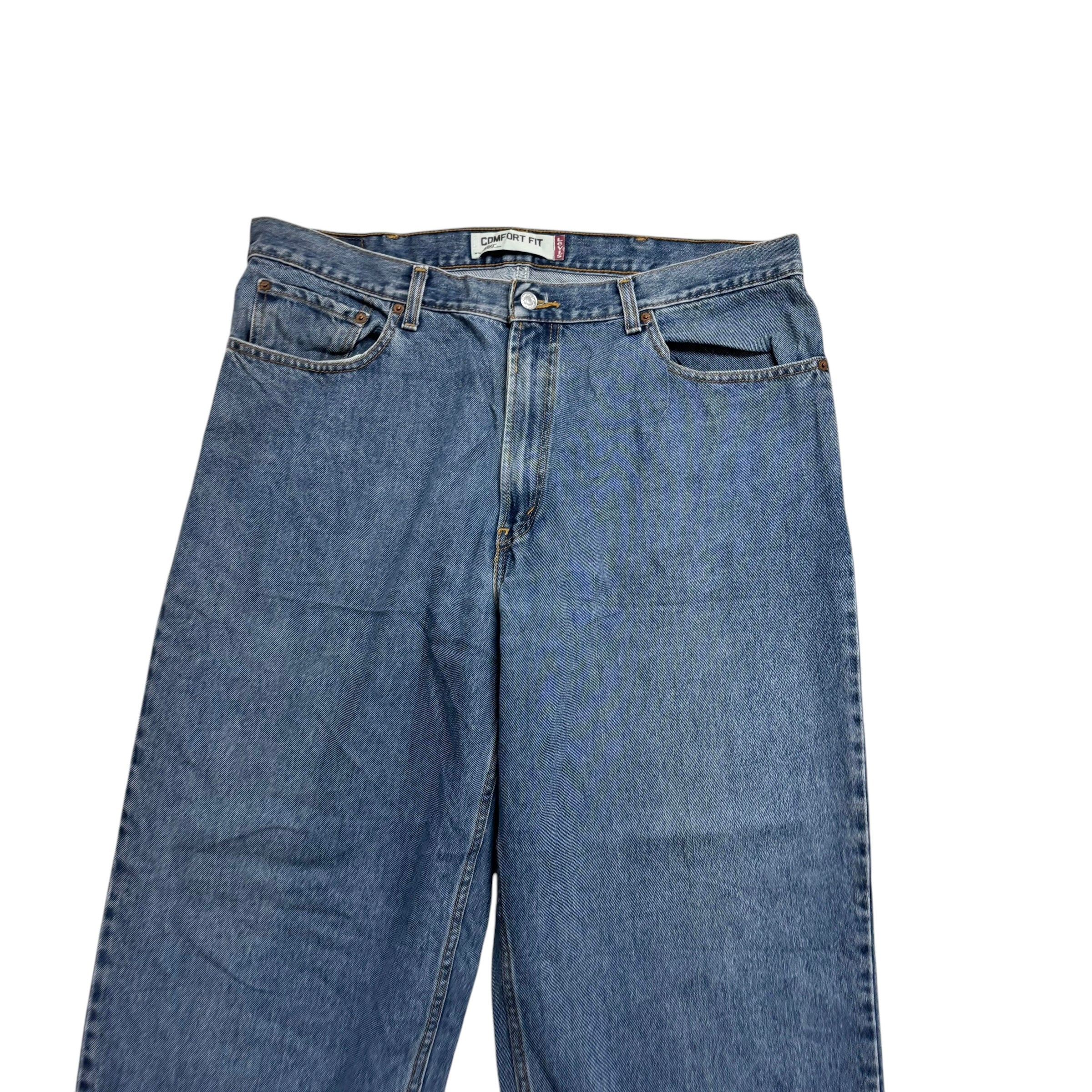Levis 560 Jeans W38 L32 Mens Mid Blue Baggy Relaxed Comfort Vintage Denim (E)