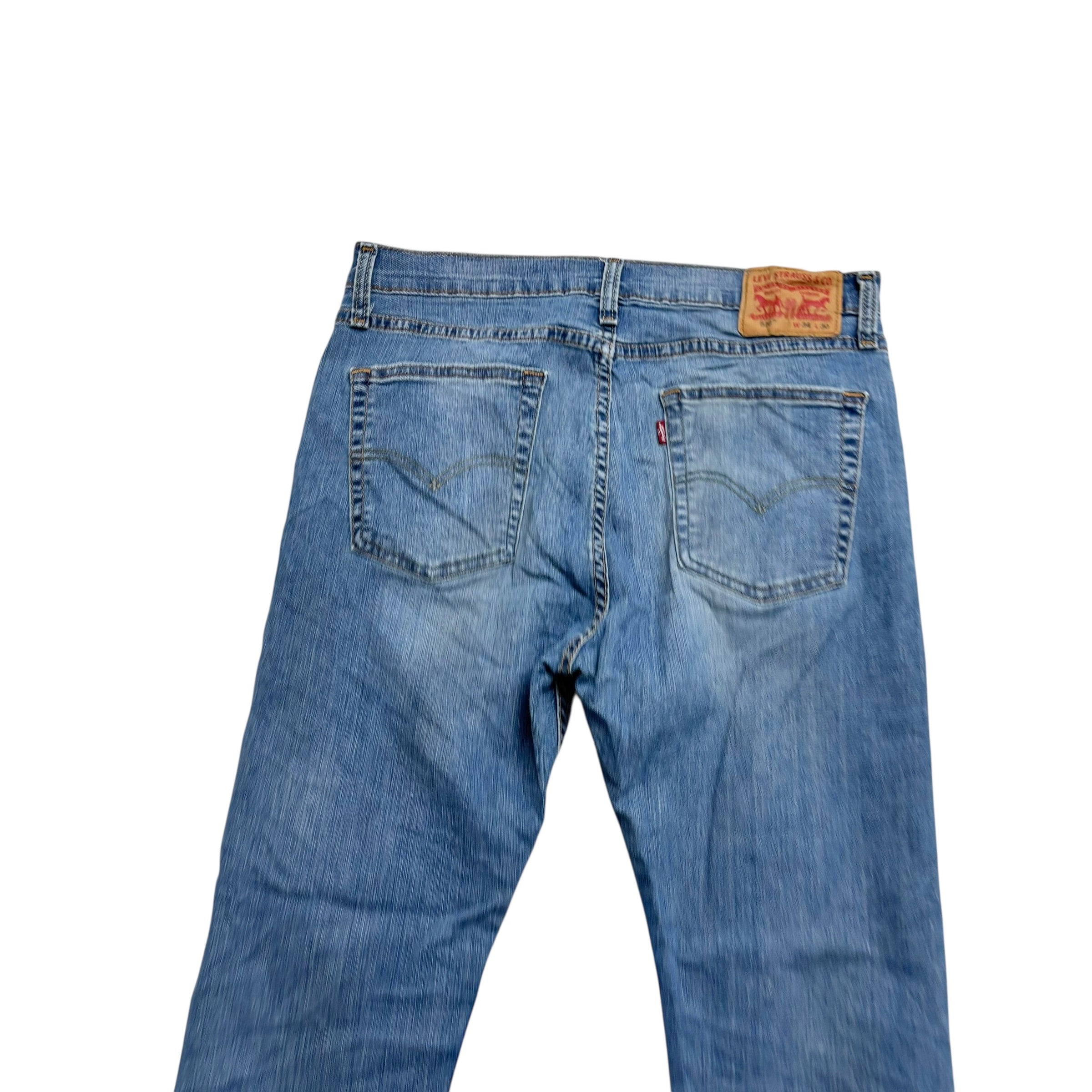 Levis 510 Jeans W34 L29 Mens Mid Blue Skinny Fit Stretch Denim (E)