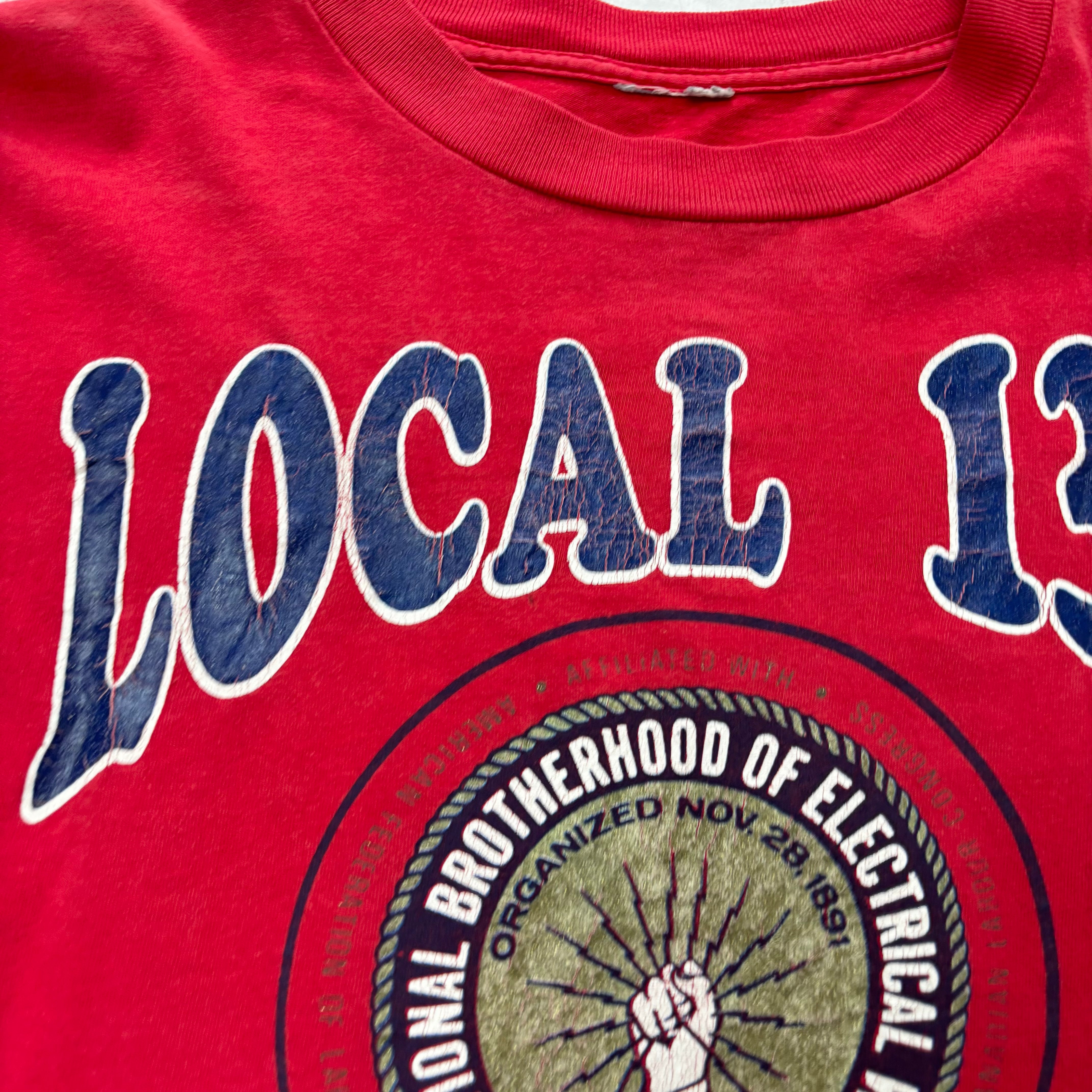 Vintage T Shirt Mens XL Red Single Stitch Graphic Print 90s Union USA