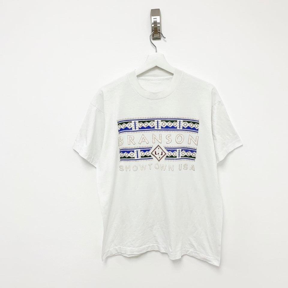 Vintage White Single Stitch 90s USA Graphic Tourist T Shirt Small