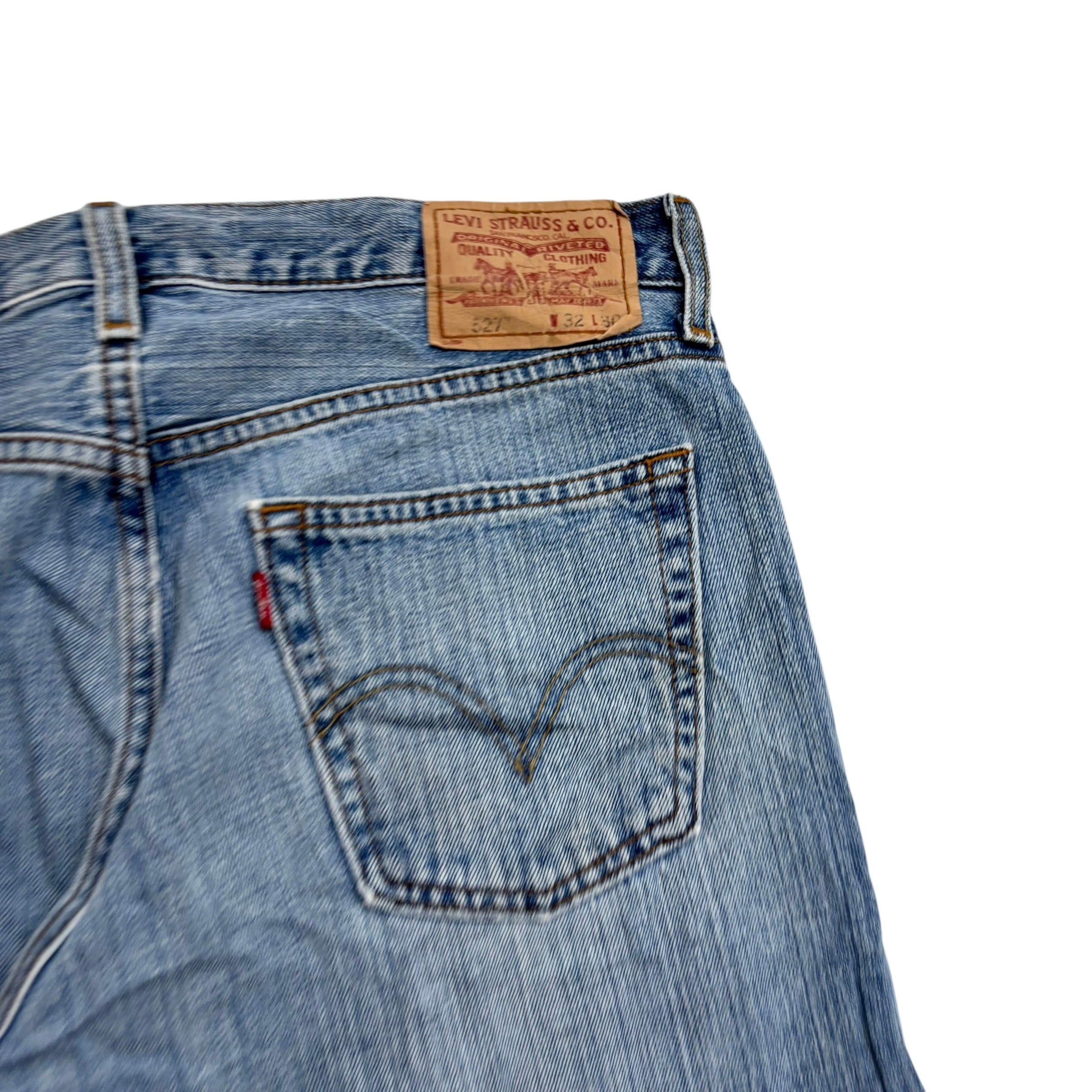 Levis 527 Jeans W32 L30 Mens Light Blue Regular Bootcut Fit Vintage Denim (E)