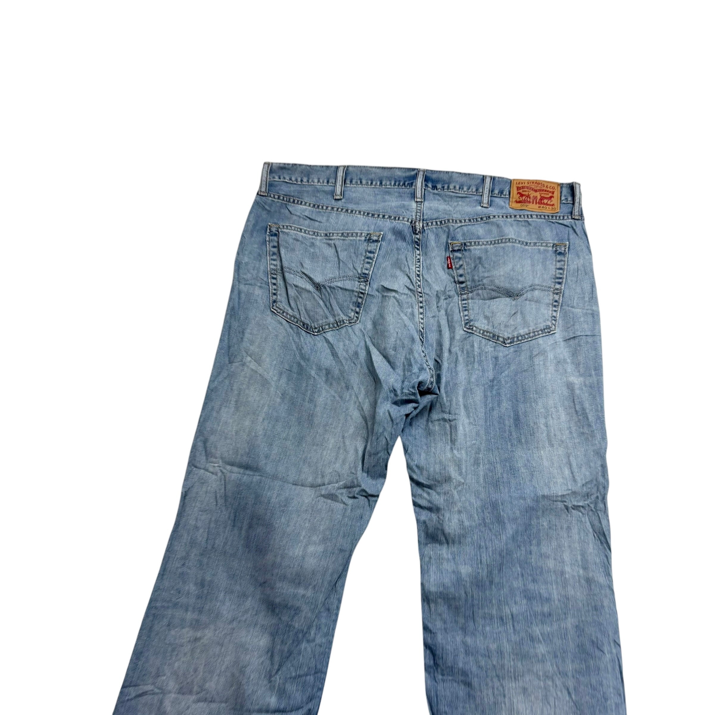 Levis 559 Jeans W40 L29 Mens Light Blue Baggy Relaxed Straight Fit Denim (E)