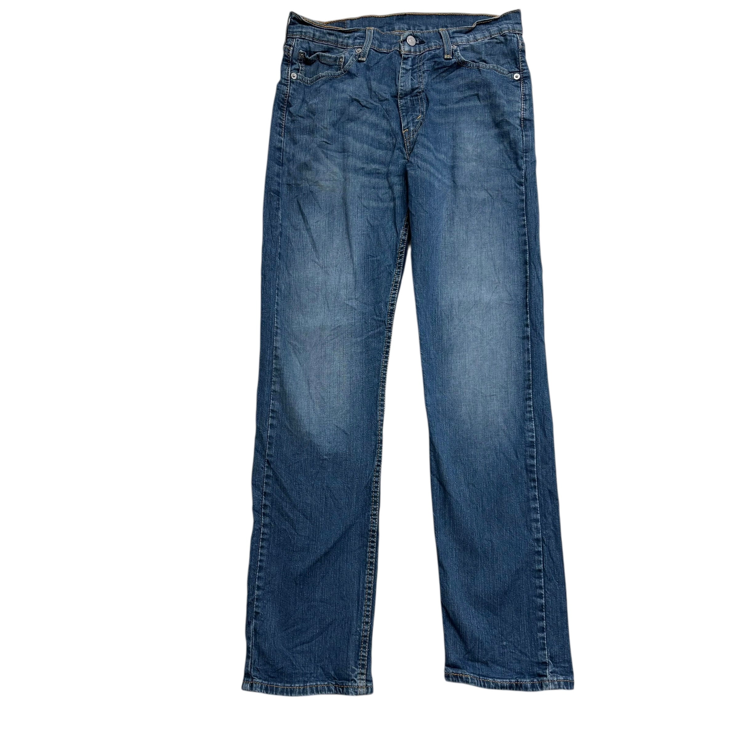 Levis 513 Jeans W32 L32 Mens Mid Blue Slim Straight Fit Stretch Denim