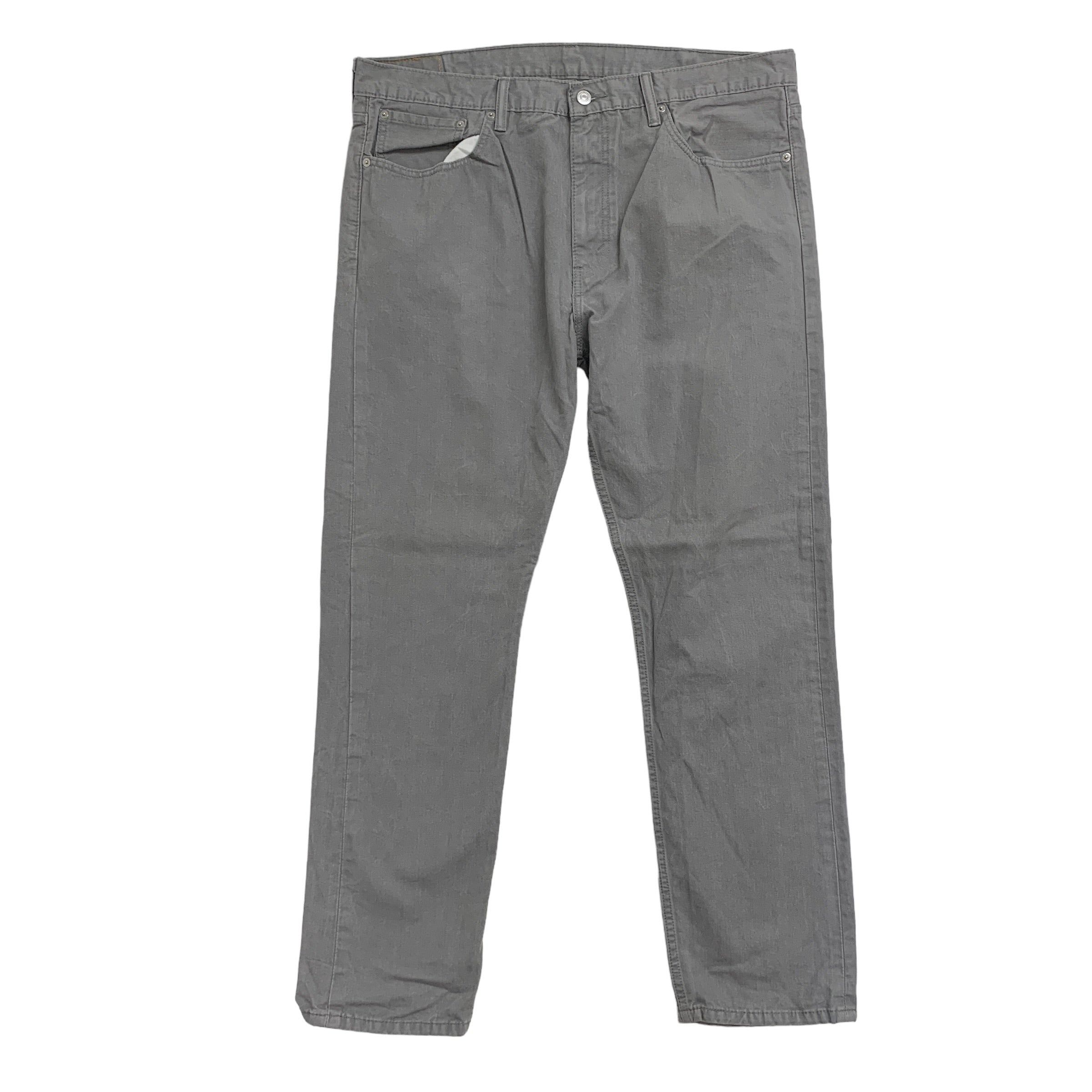 Levis 508 Trousers W38 L32 Mens Grey Regular Tapered Fit Cotton Pants