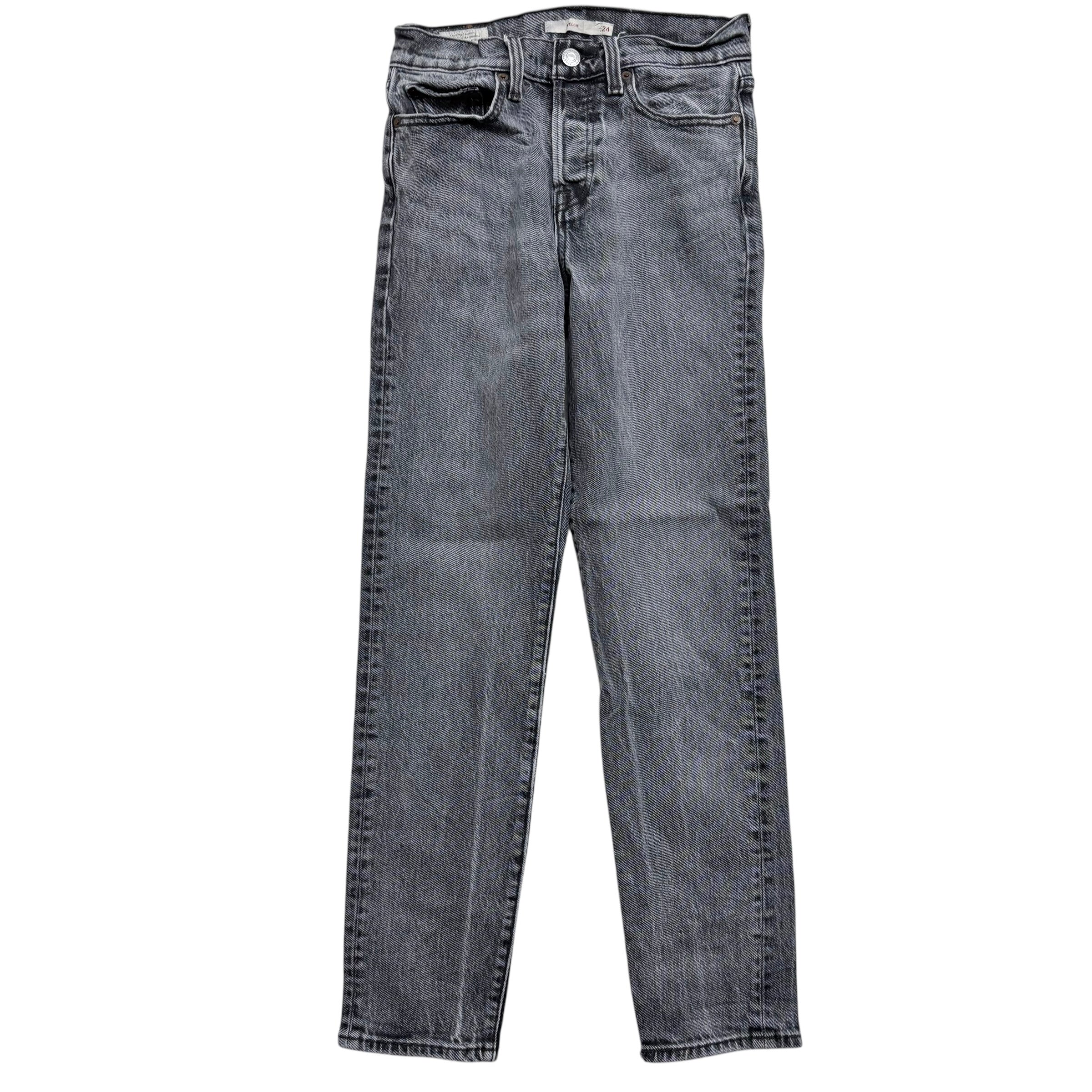 Levis Wedgie Jeans W24 L27 Womens Grey Stretch Premium Denim (E)