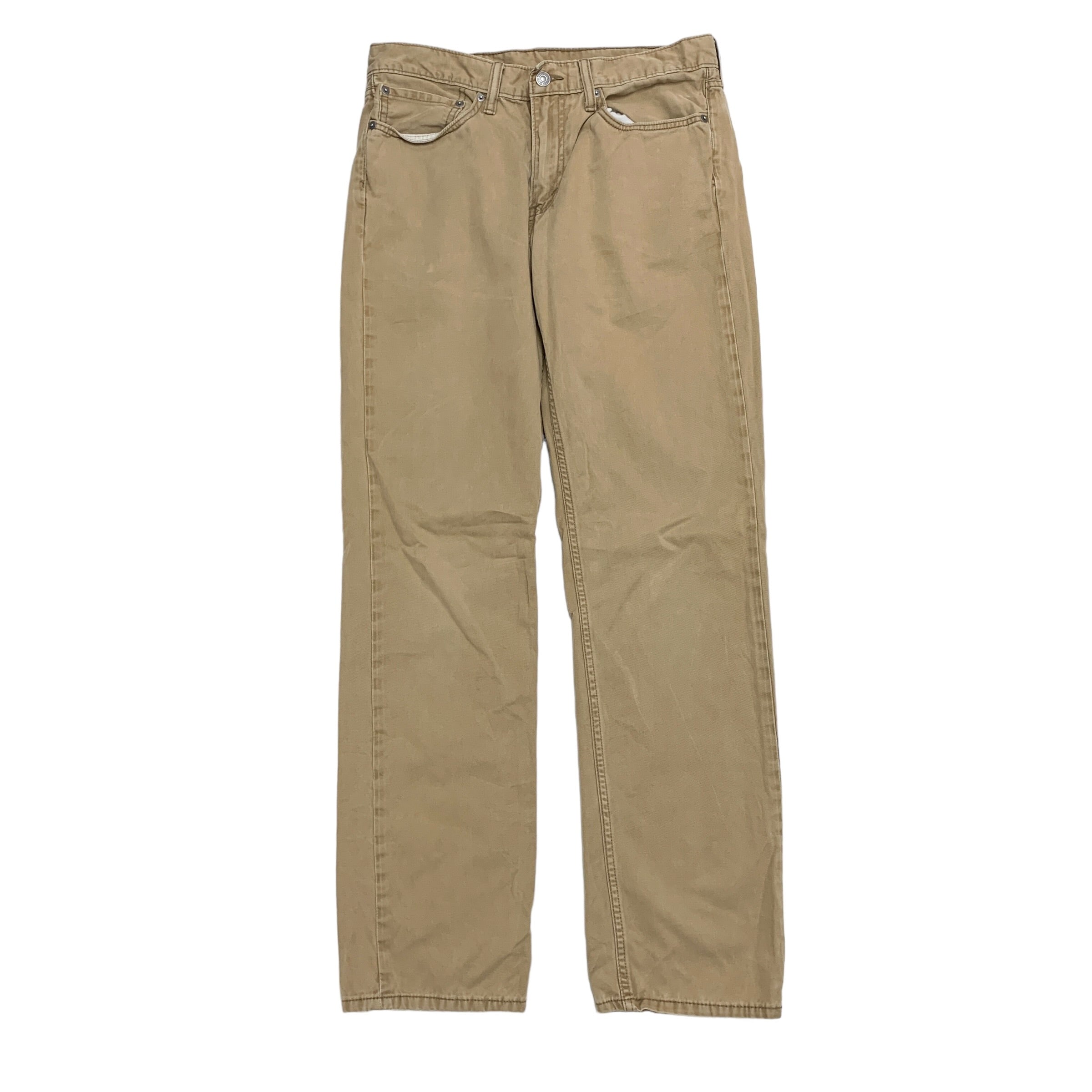 Levis 514 Trousers W34 L34 Mens Tan Regular Straight Fit Pants