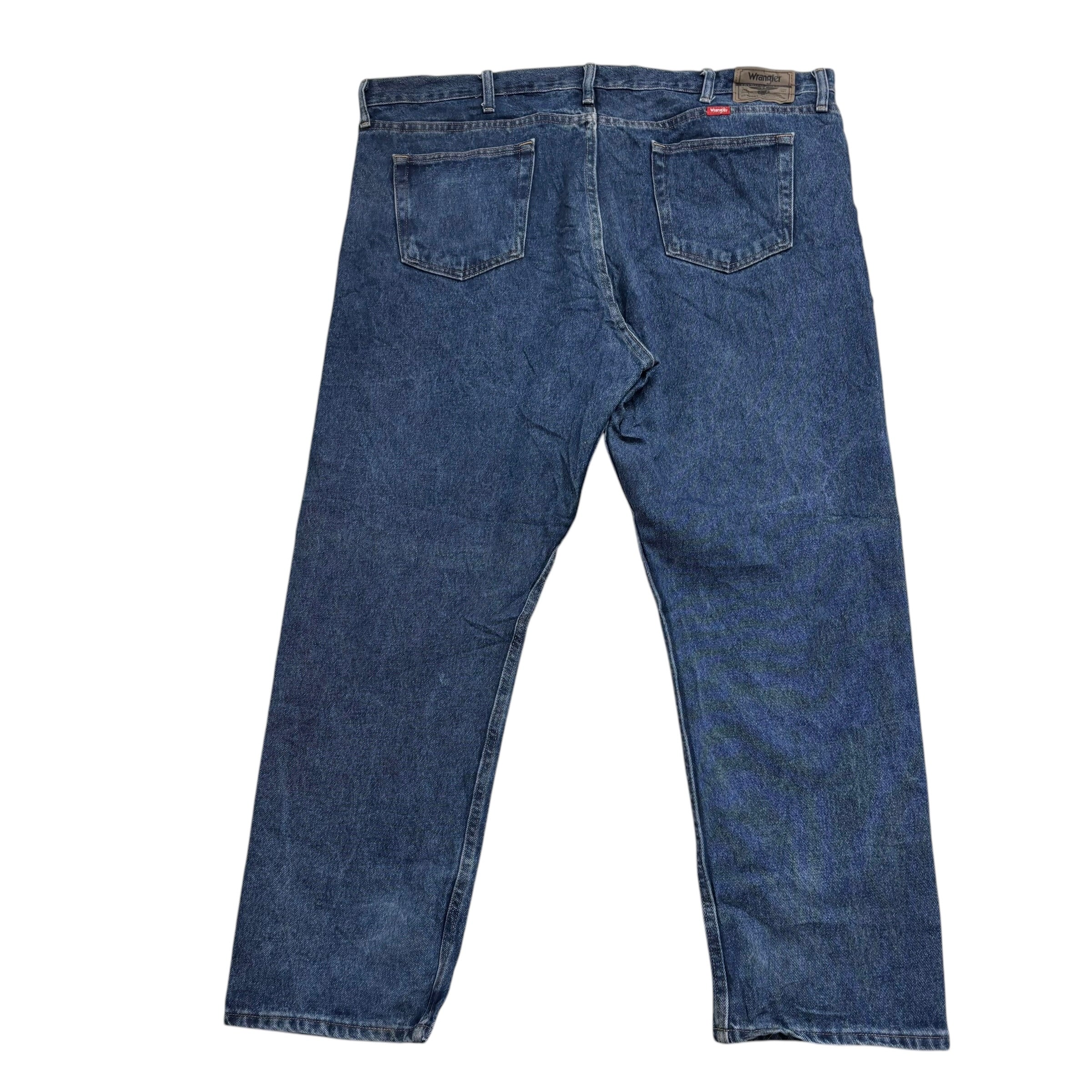 Wrangler Jeans W44 L30 Mens Mid Blue Baggy Relaxed Straight Fit Denim (E)