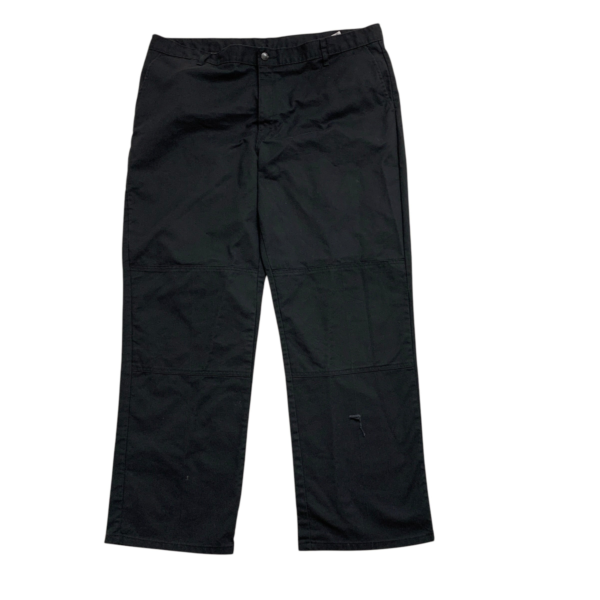 Dickies Double Knee Trousers W42 L32 Mens Black Pants Baggy Relaxed Fit Workwear