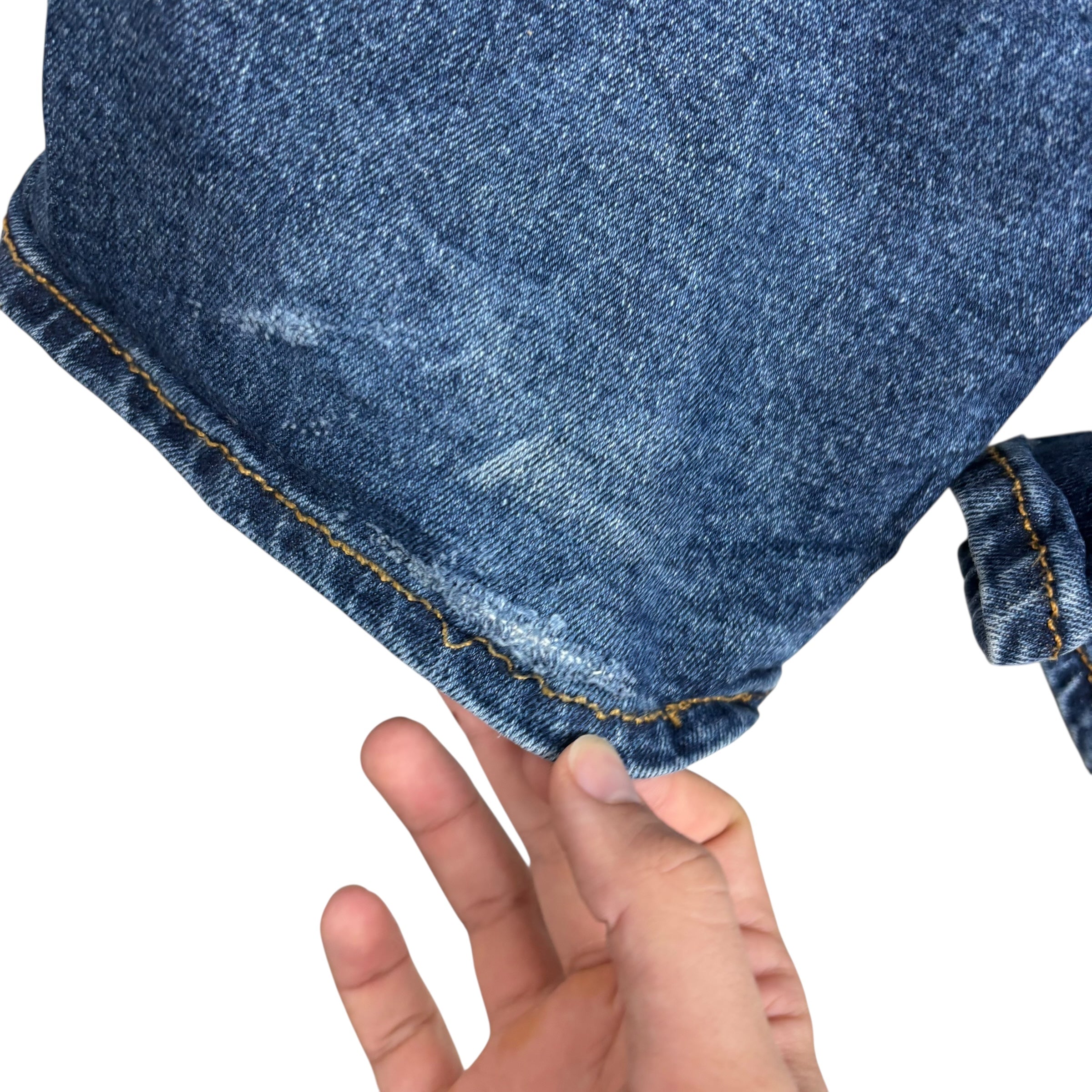 Levis Denizen Jeans W36 L30 Mens Mid Blue Relaxed Straight Fit Stretch