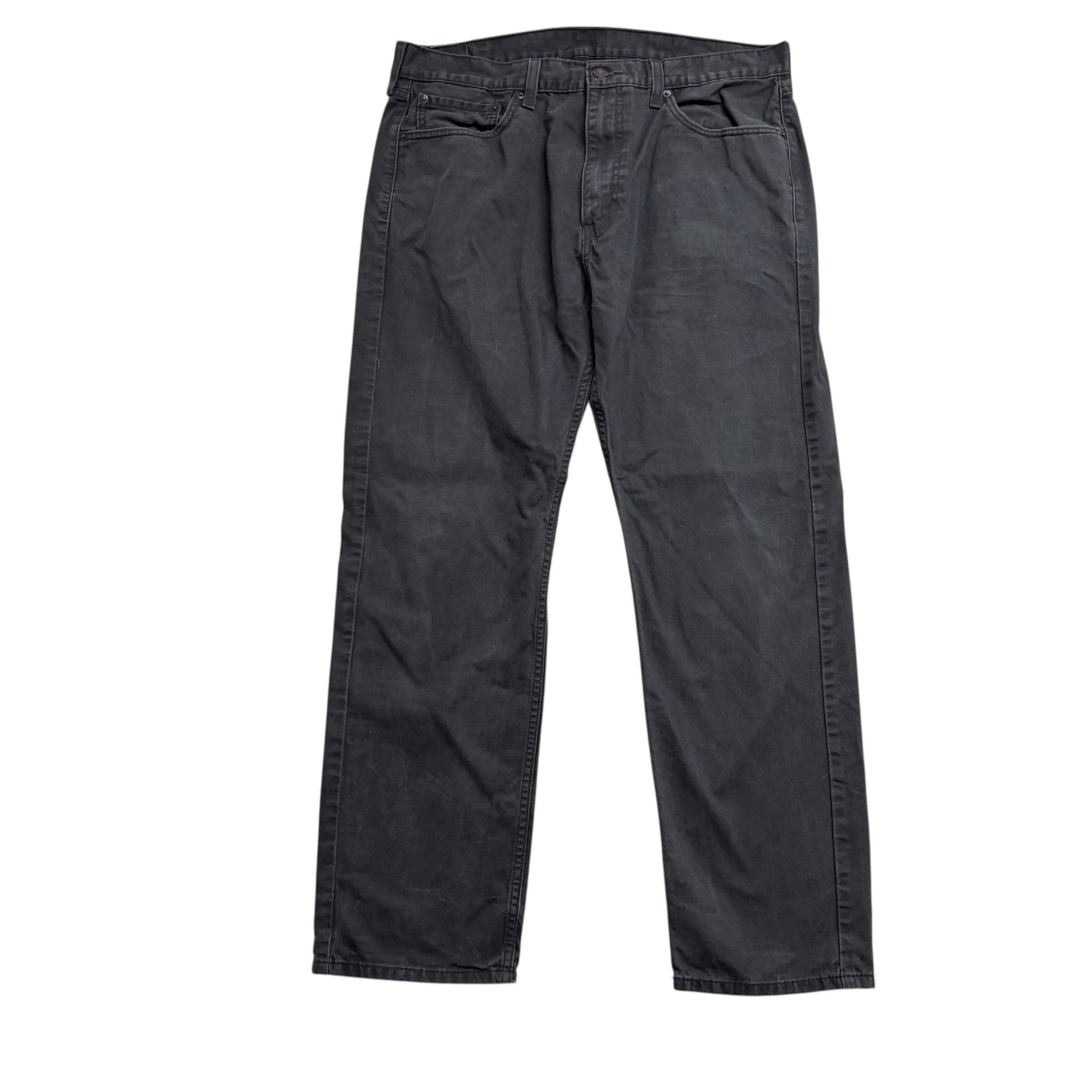 Levis 505 Trousers W38 L32 Mens Grey Regular Straight Fit Cotton Pants