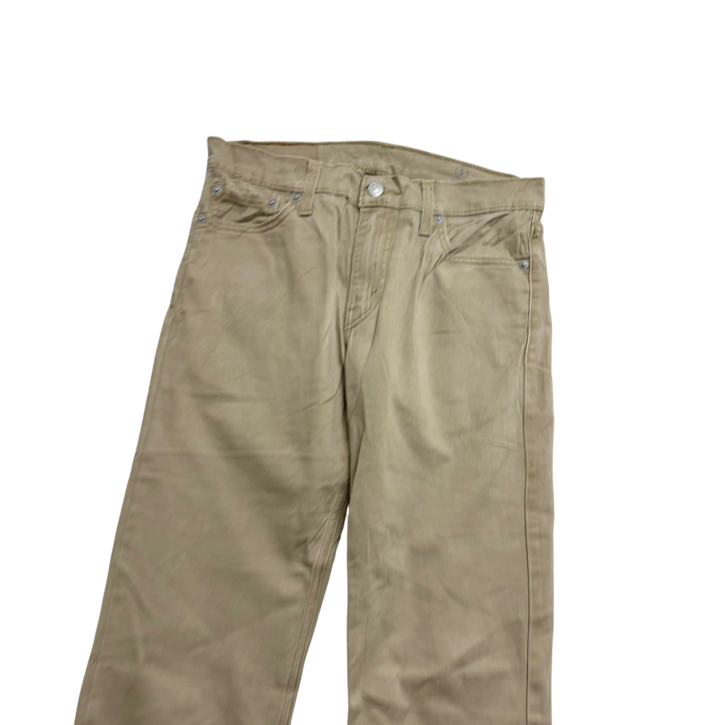 Levis 511 Trousers W30 L34 Mens Beige Slim Fit Stretch Pants (E)