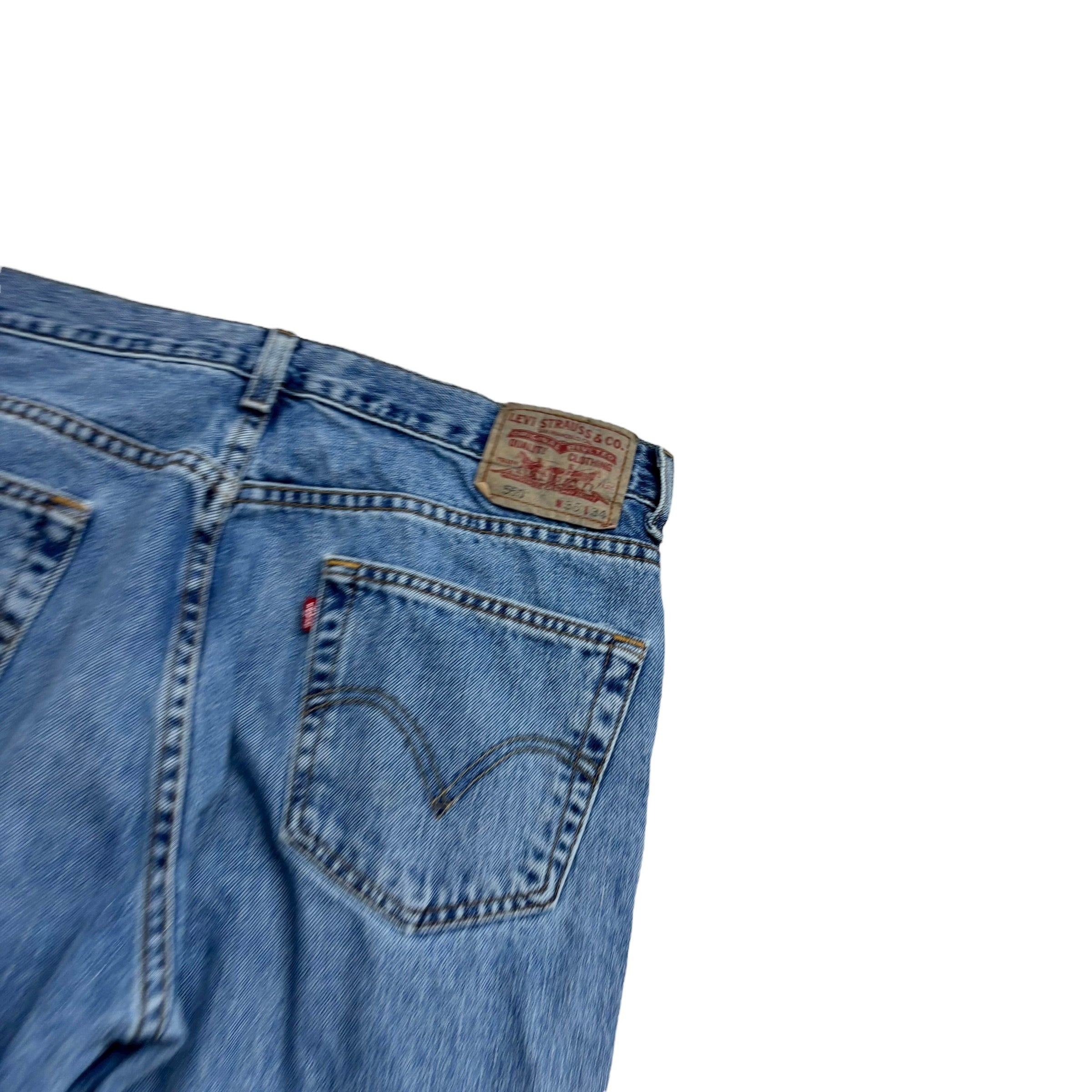 Levis 550 Jeans W34 L34 Mens Mid Blue Baggy Relaxed Straight Vintage Denim (F)