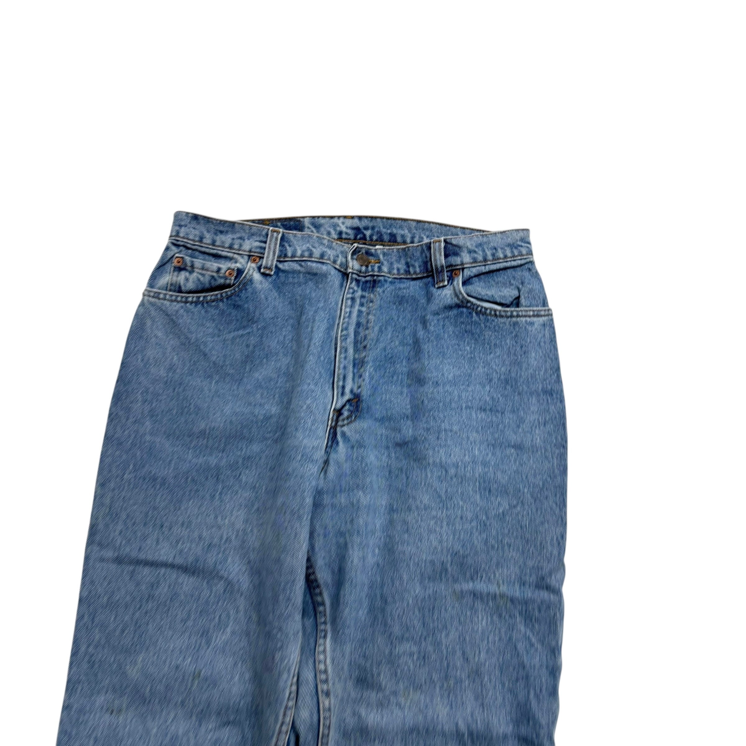 Levis 550 Jeans W34 L30 Womens Light Blue Relaxed Tapered Fit Vintage