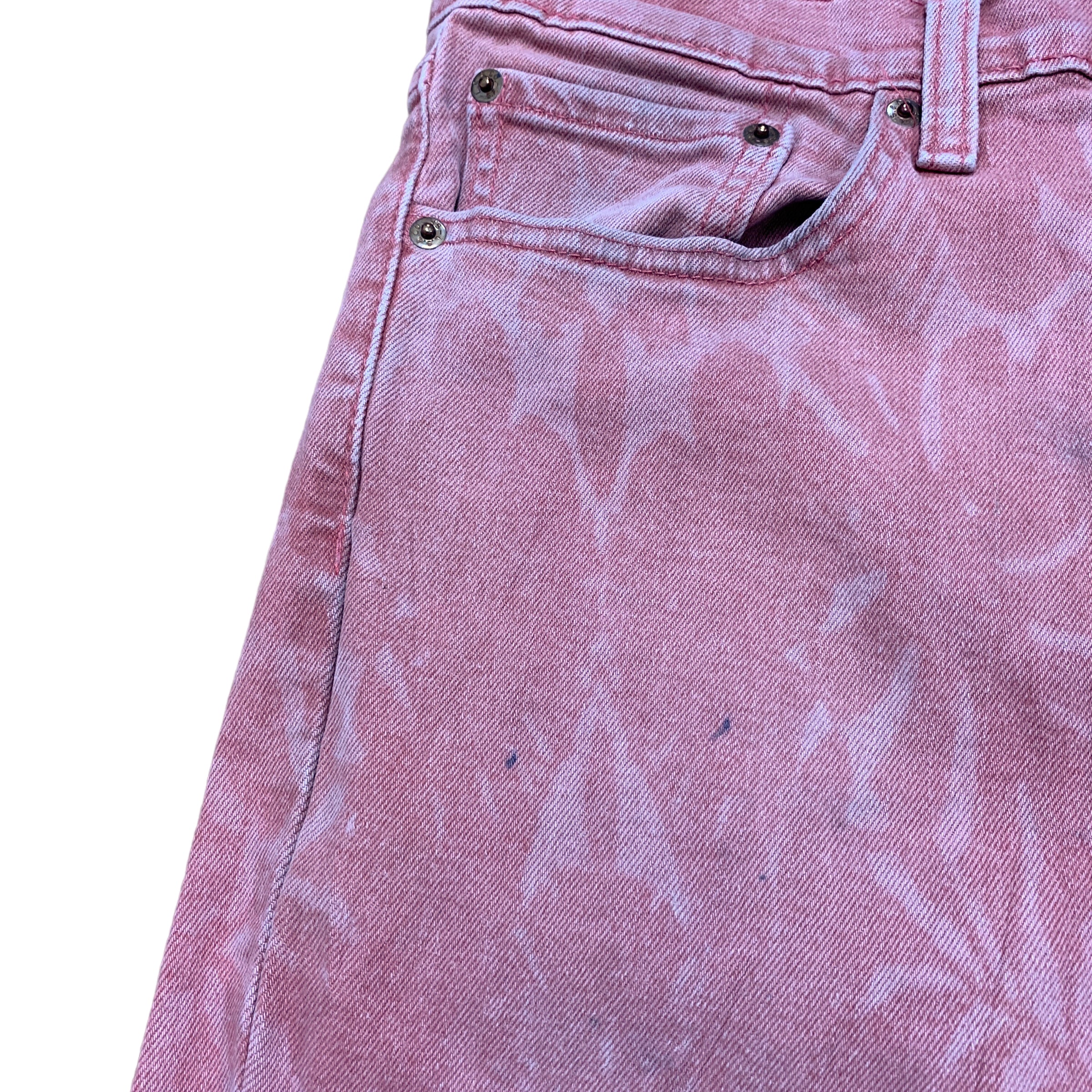 Levis 511 Jeans W32 L30 Slim Fit Mens Pink Denim