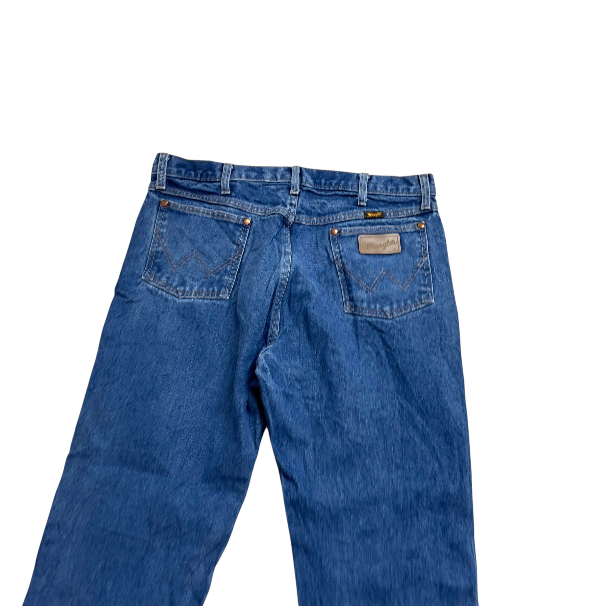 Wrangler Jeans Cowboy Cut W36 L31 Mens Mid Blue 13MWZ Original Fit Denim