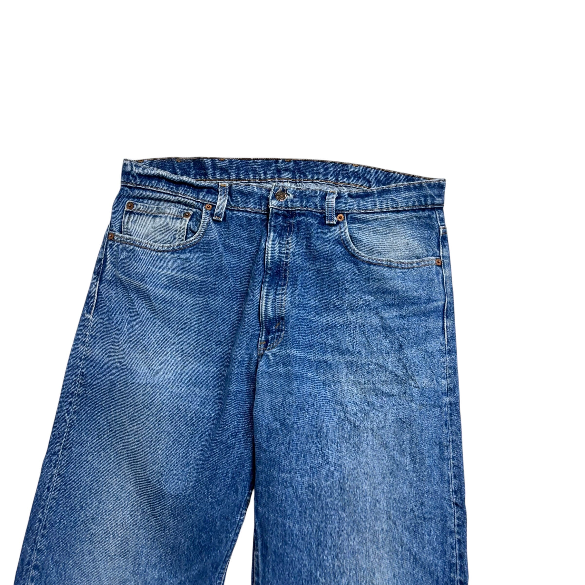 Levis 505 Jeans W36 L34 Mens Mid Blue Regular Straight Made In USA Vintage 80s