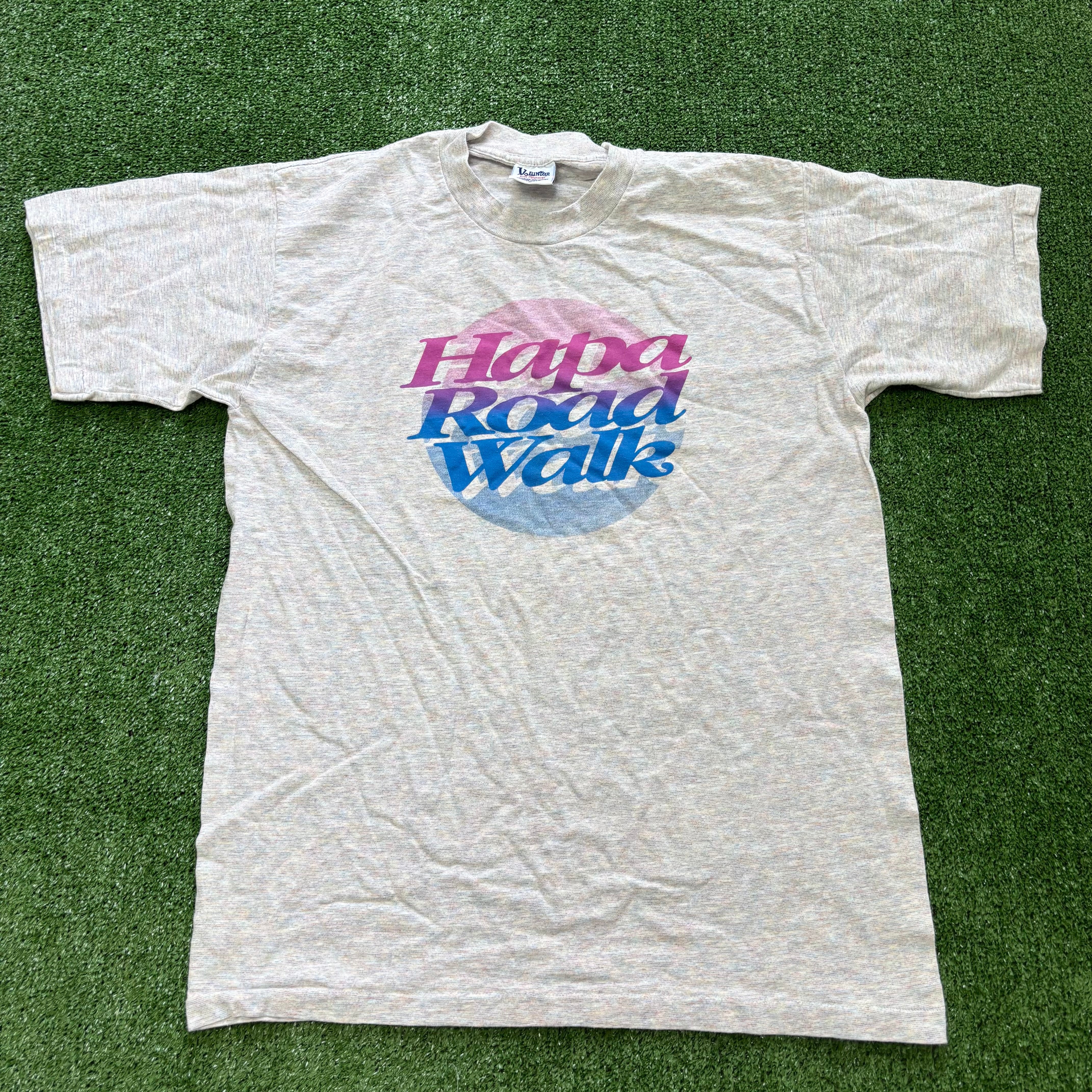 Vintage T Shirt Mens Large Grey Single Stitch Graphic Print 90s Hawaii (E)