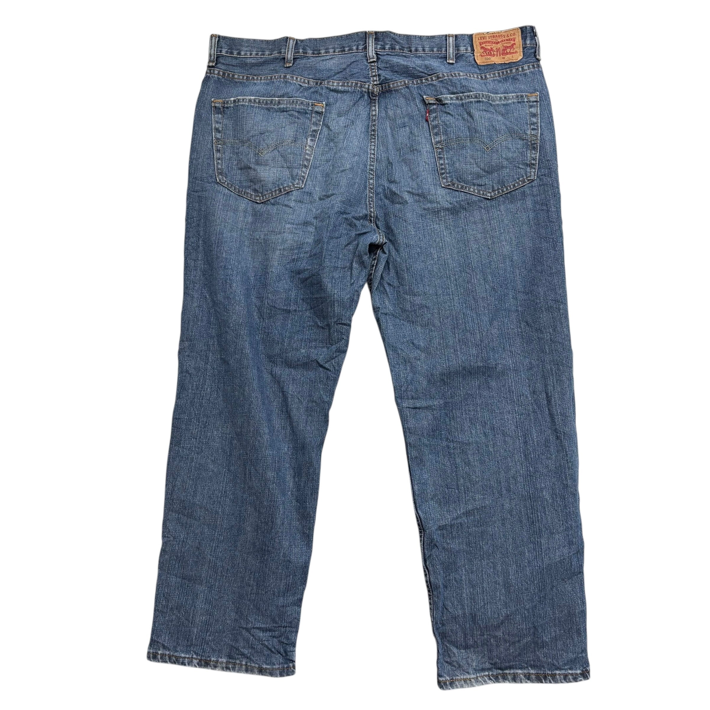 Levis 550 Jeans W44 L29 Mens Mid Blue Baggy Relaxed Straight Fit Denim (F)