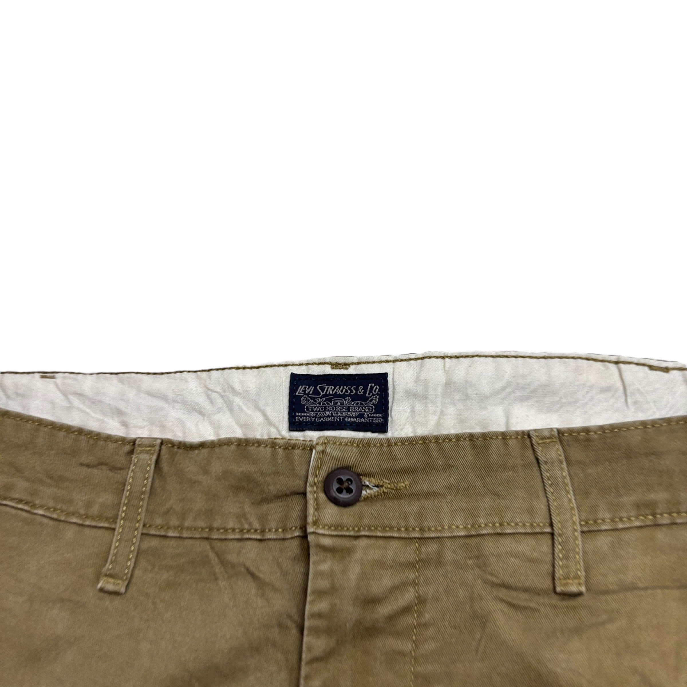 Levis Chino Trousers W38 L31 Mens Green Regular Tapered Fit Stretch
