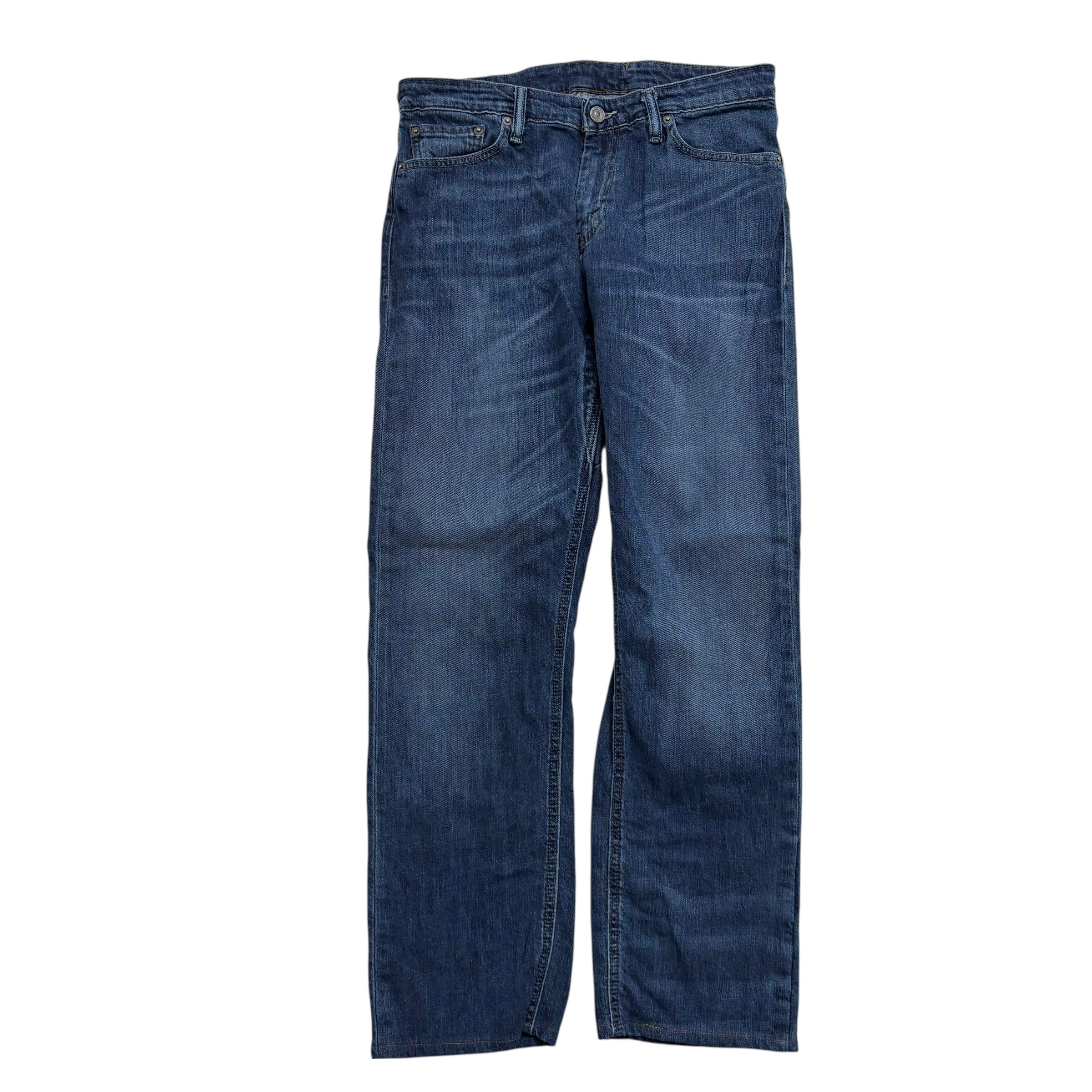 Levis 504 Commuter Jeans W32 L29 Mens Dark Blue Regular Fit Stretch Denim (E)