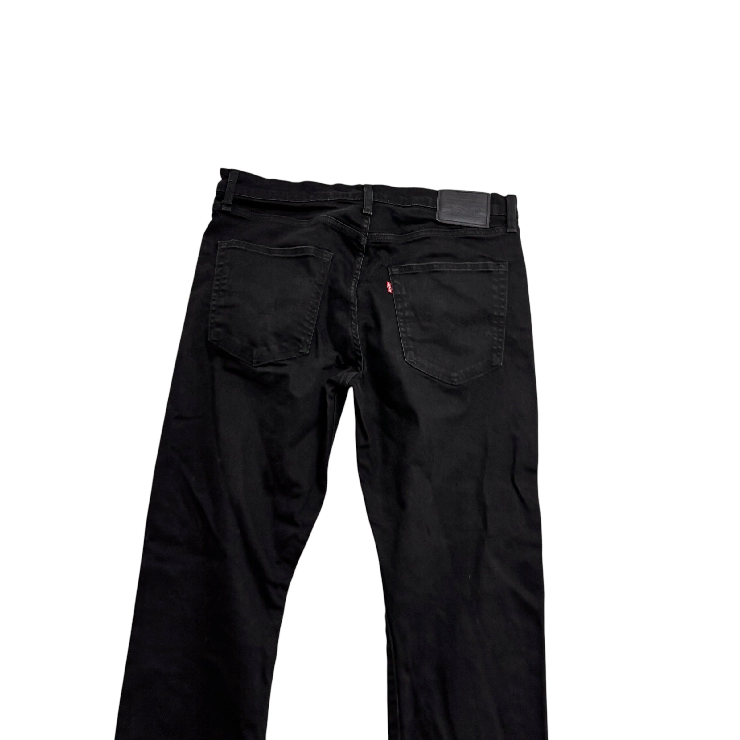 Levis 512 Jeans W34 L33 Mens Black Slim Tapered Fit Stretch Premium Denim (E)