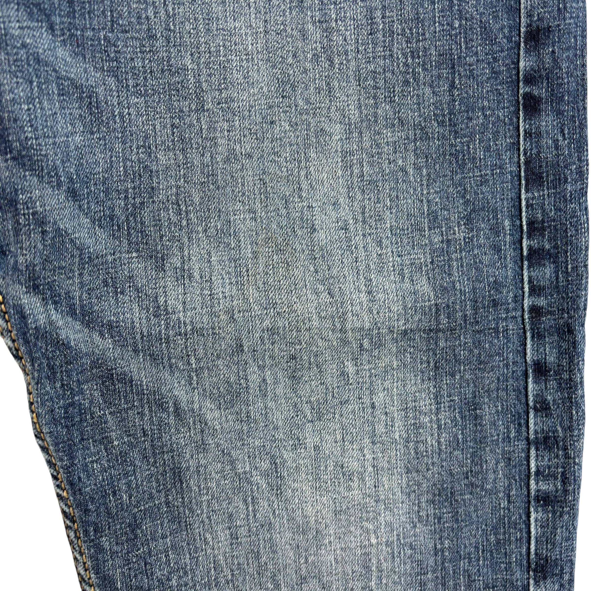 Wrangler Jeans W36 L36 Mens Dark Blue Slim Bootcut Fit Stretch Denim