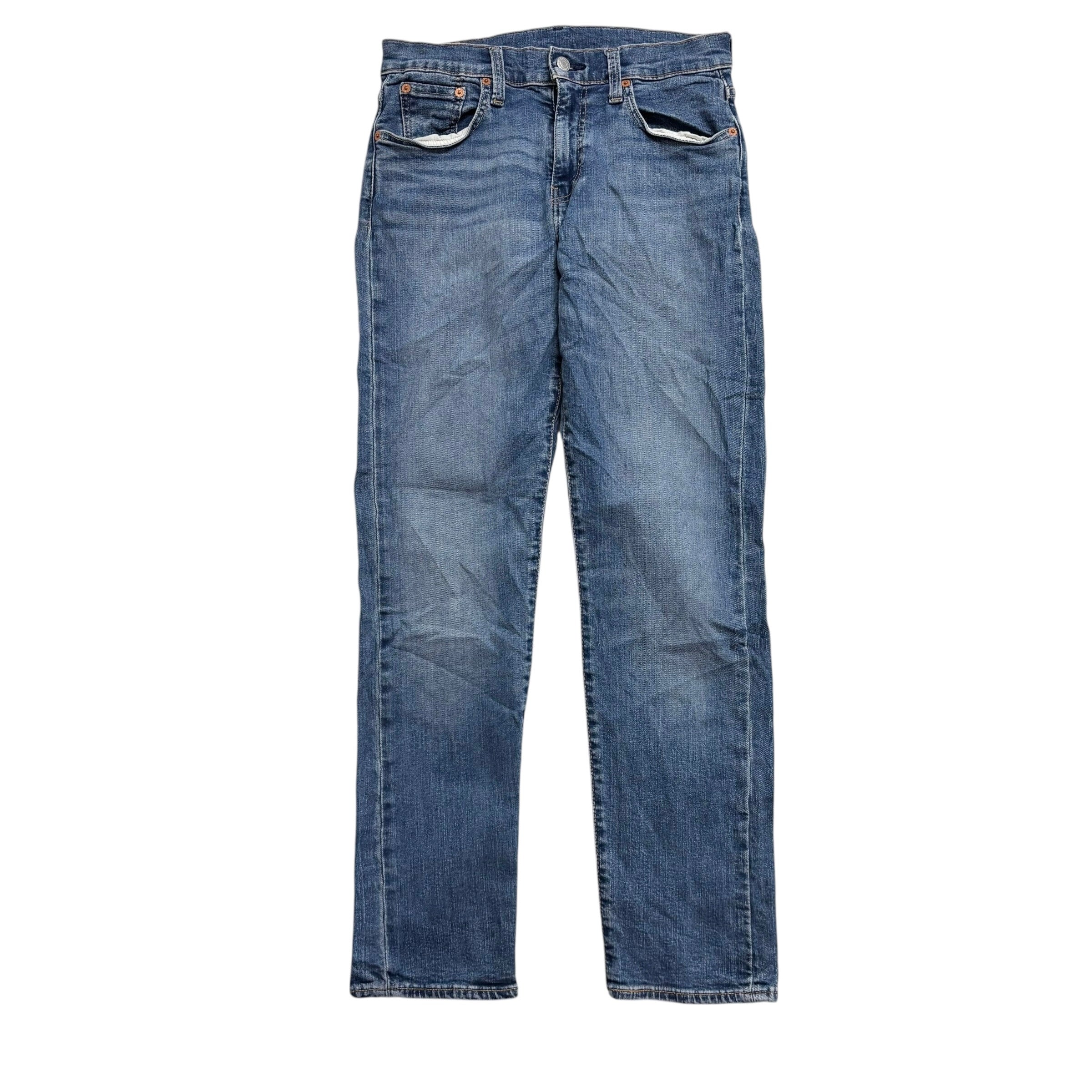 Levis 502 Jeans W30 L31 Mens Mid Blue Regular Tapered Fit Stretch Denim (E)