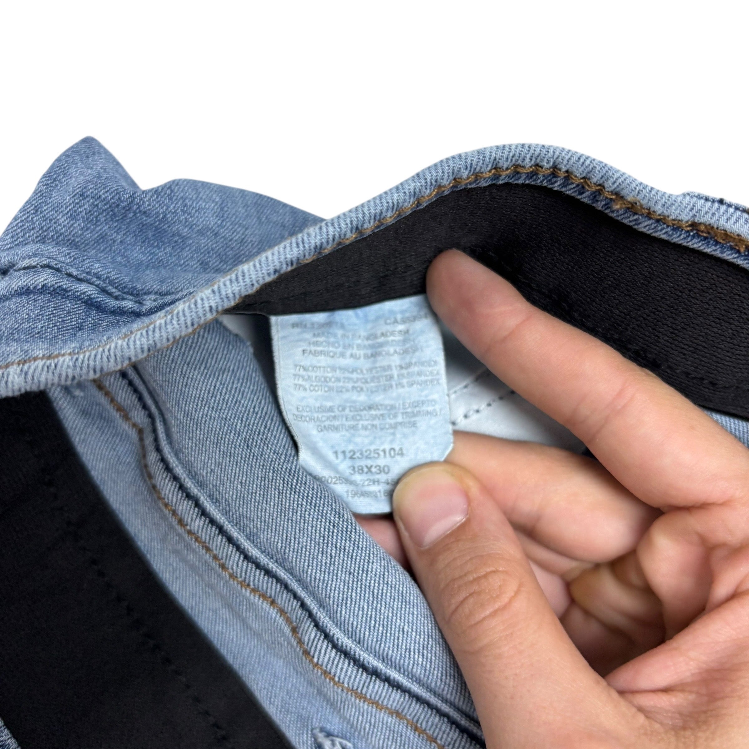 Wrangler Jeans W38 L30 Mens Mid Blue Regular Straight Fit Stretch Denim