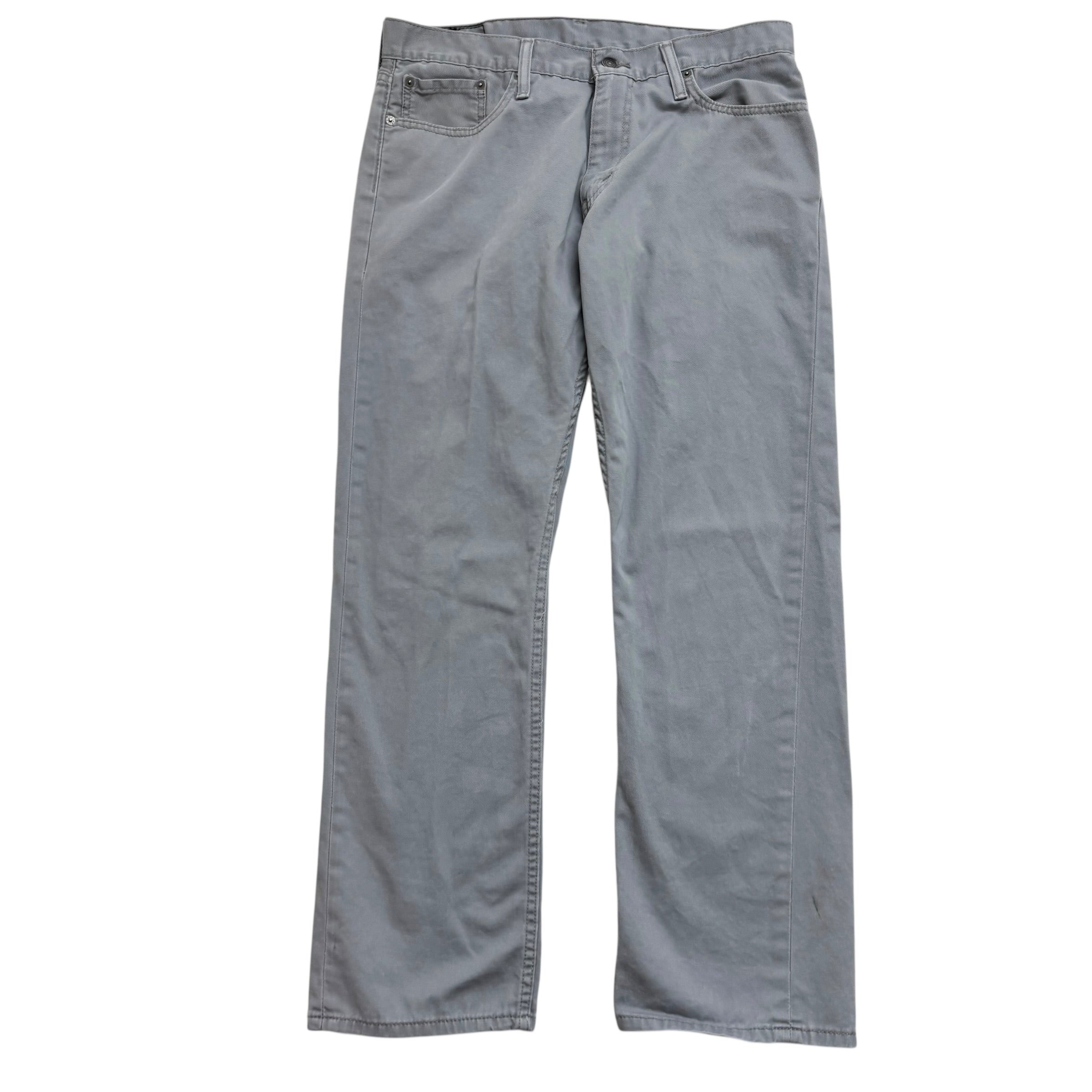 Levis 514 Trousers W34 L30 Mens Grey Regular Straight Fit Pants