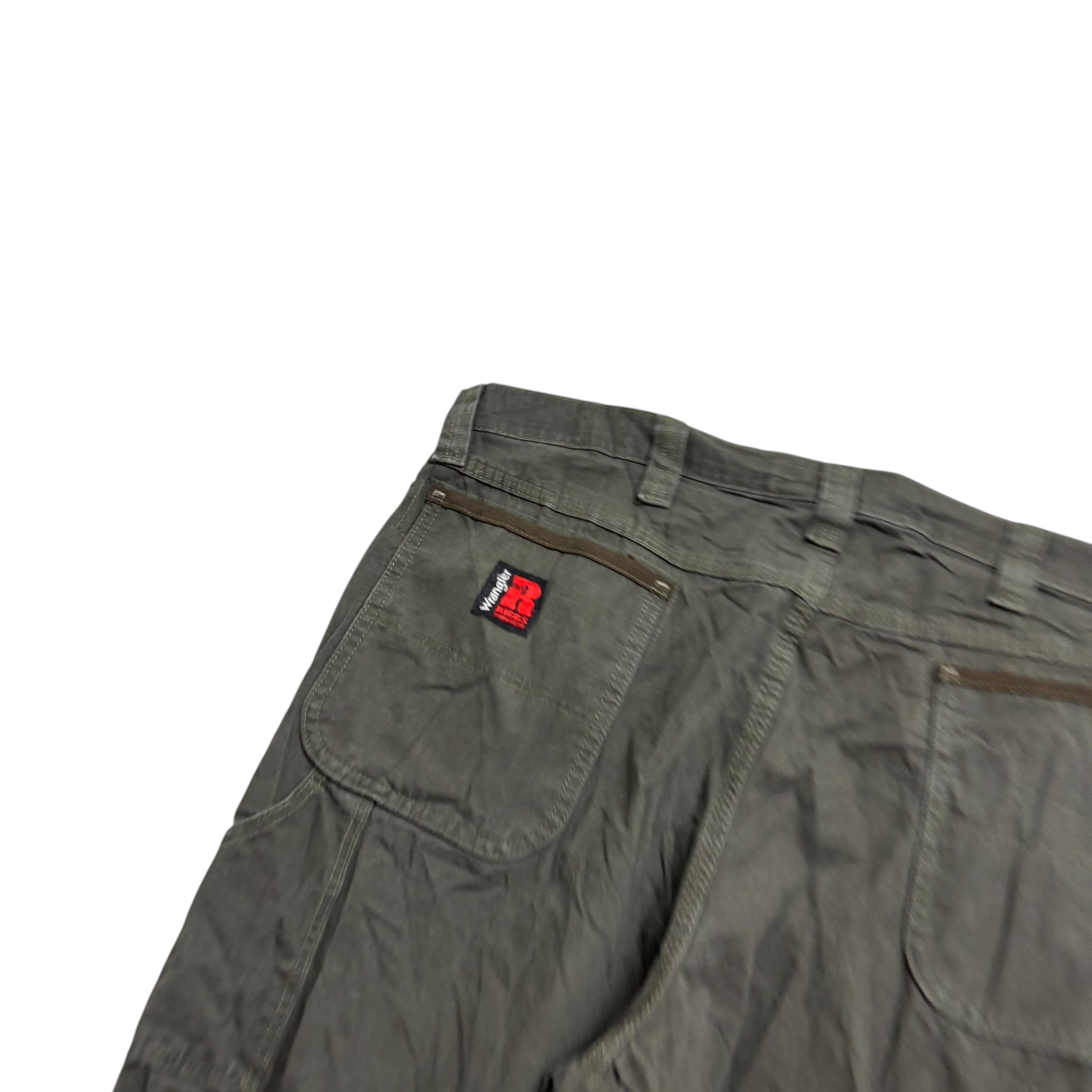 Wrangler Carpenter Trousers W40 L36 Mens Green Relaxed Baggy Fit Pants (E)