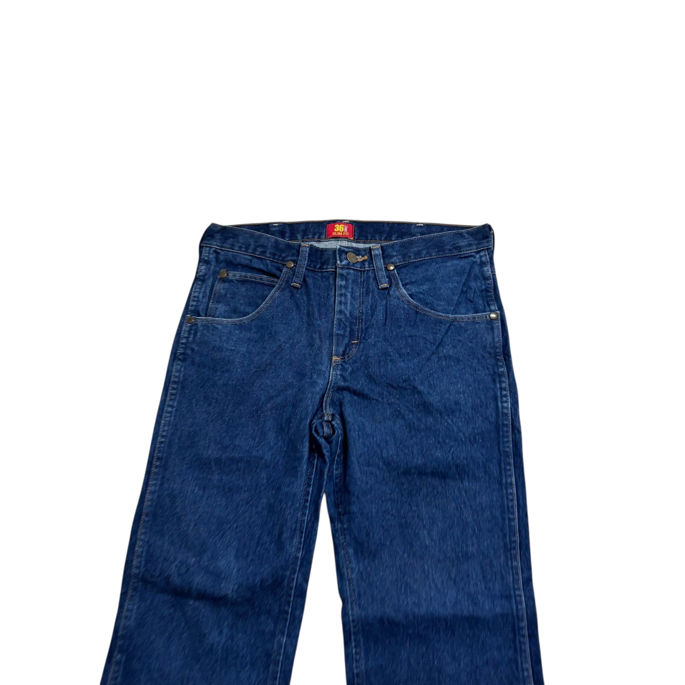 Wrangler Jeans Cowboy Cut W30 L30 Mens Dark Blue 36MWZ Slim Fit Denim (E)