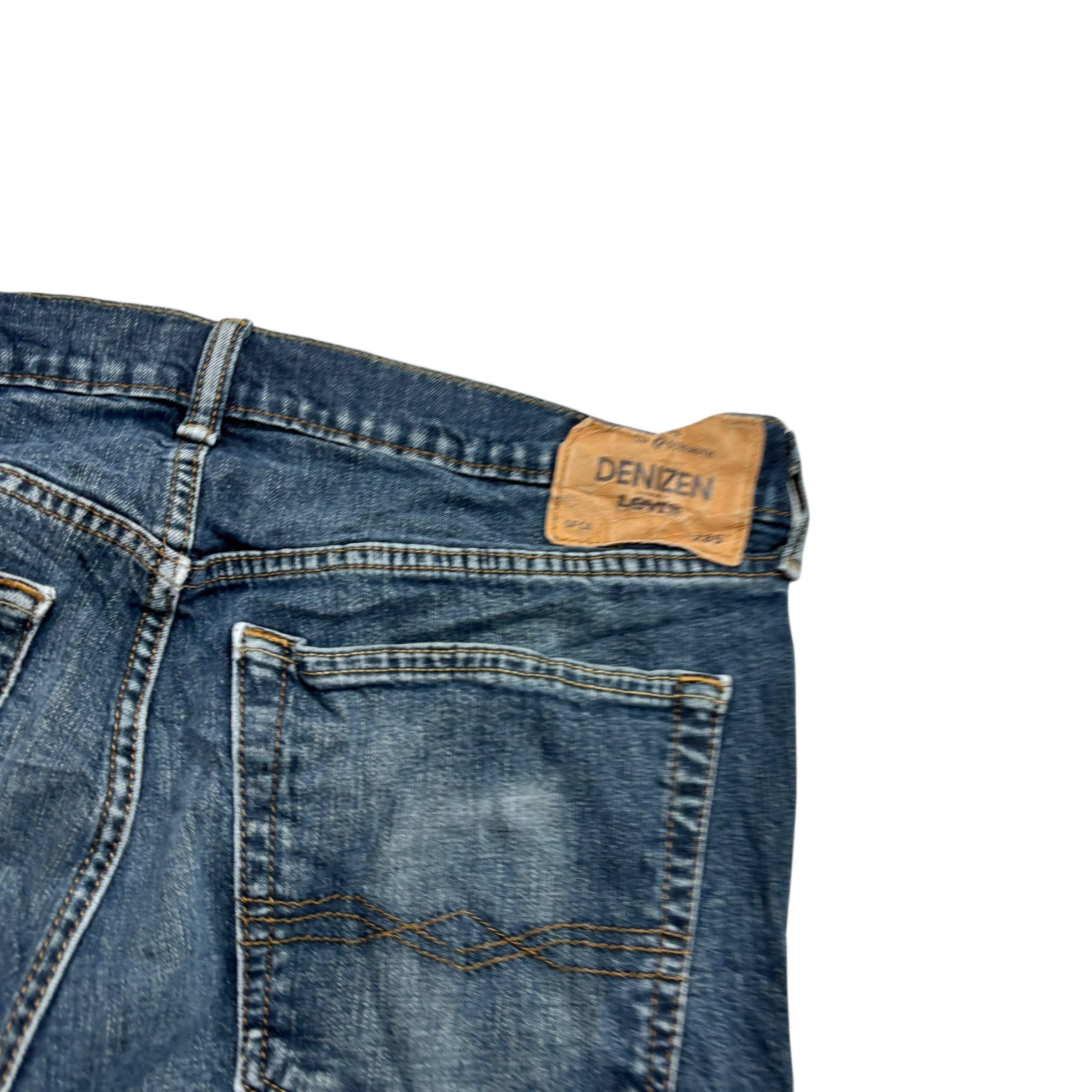 Levis Denizen Jeans W36 L30 Mens Dark Blue Relaxed Baggy Fit Stretch