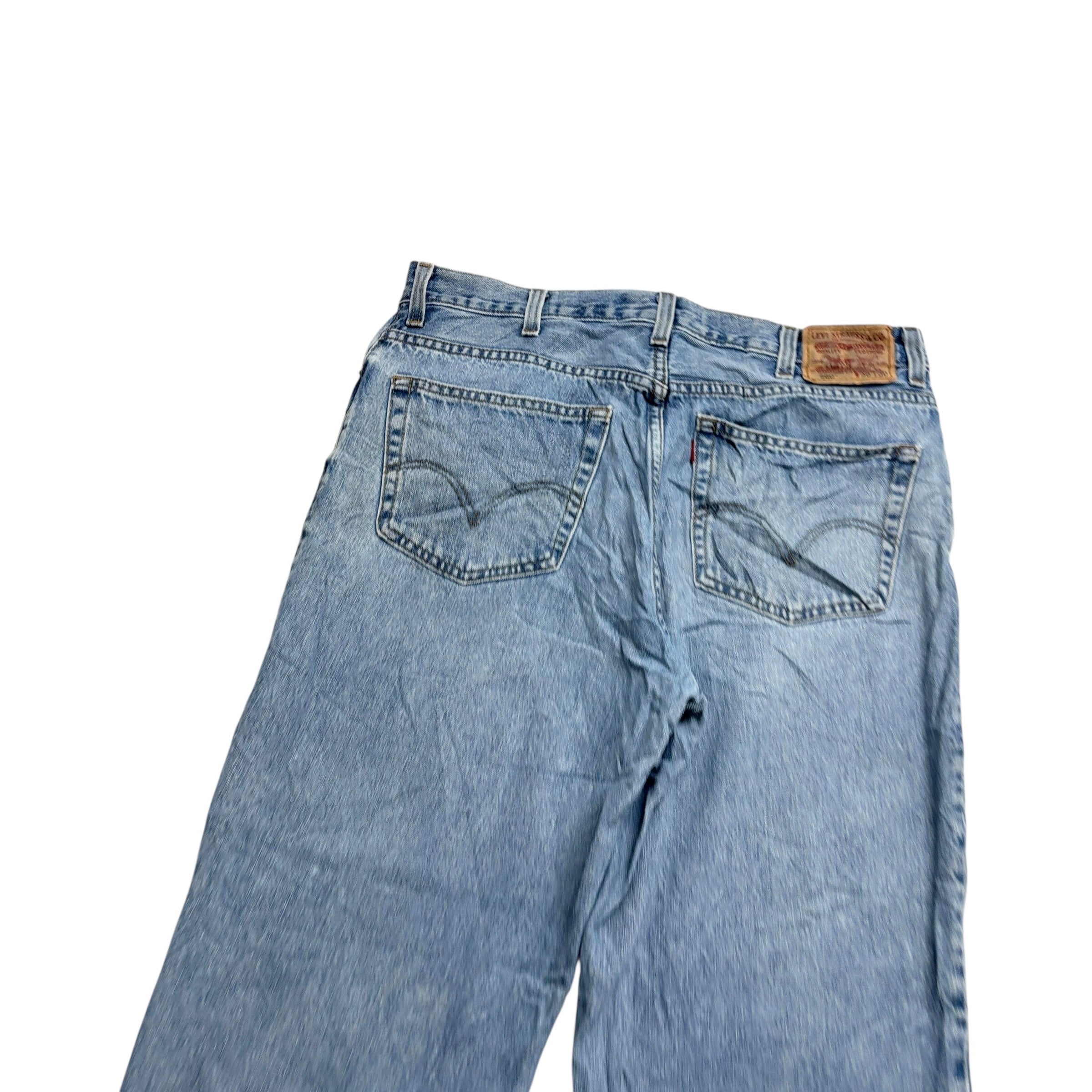 Levis 560 Jeans W38 L30 Mens Light Blue Baggy Relaxed Comfort Vintage Denim (E)