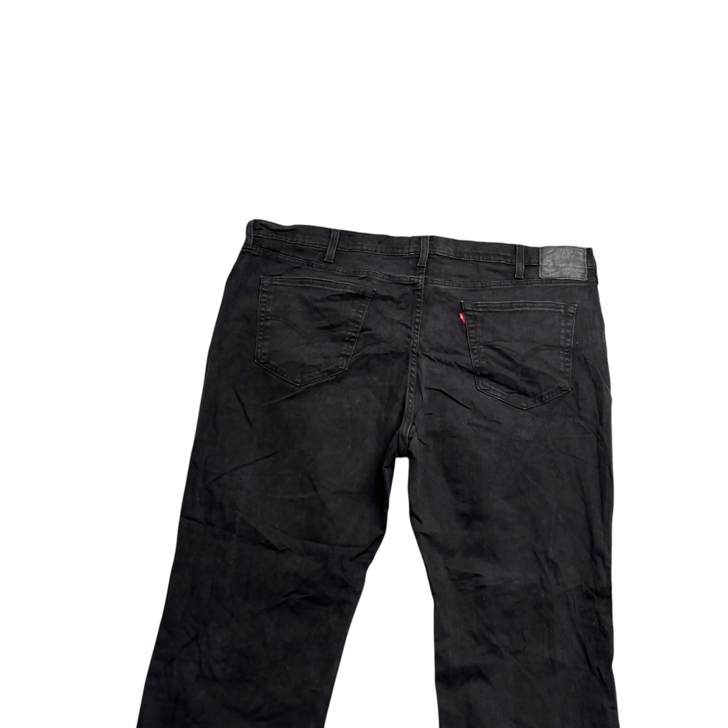 Levis 541 Jeans W46 L29 Mens Black Athletic Tapered Fit Stretch Denim (E)