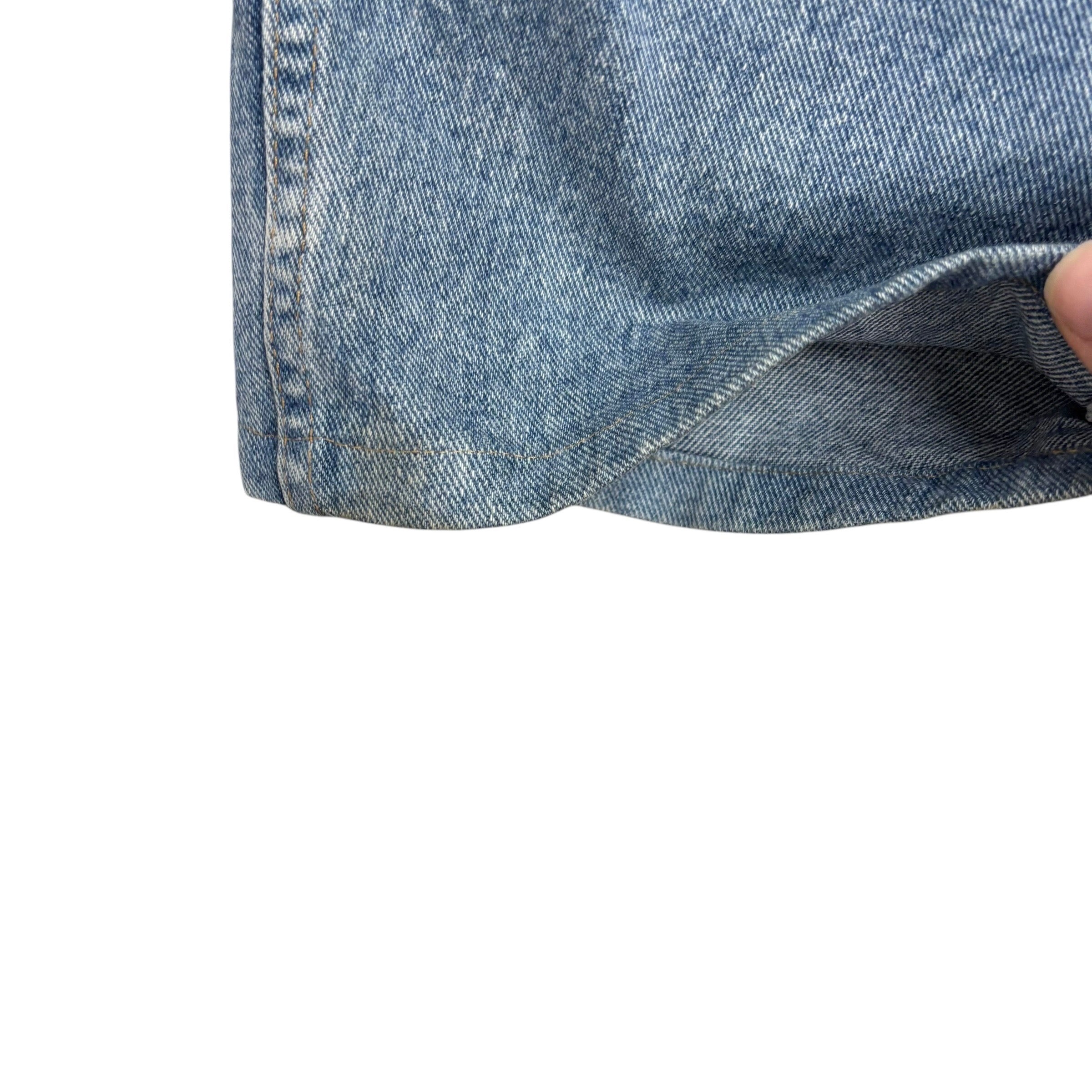 Wrangler Jeans W33 L29 Mens Light Blue Relaxed Straight Fit Vintage Denim (F)